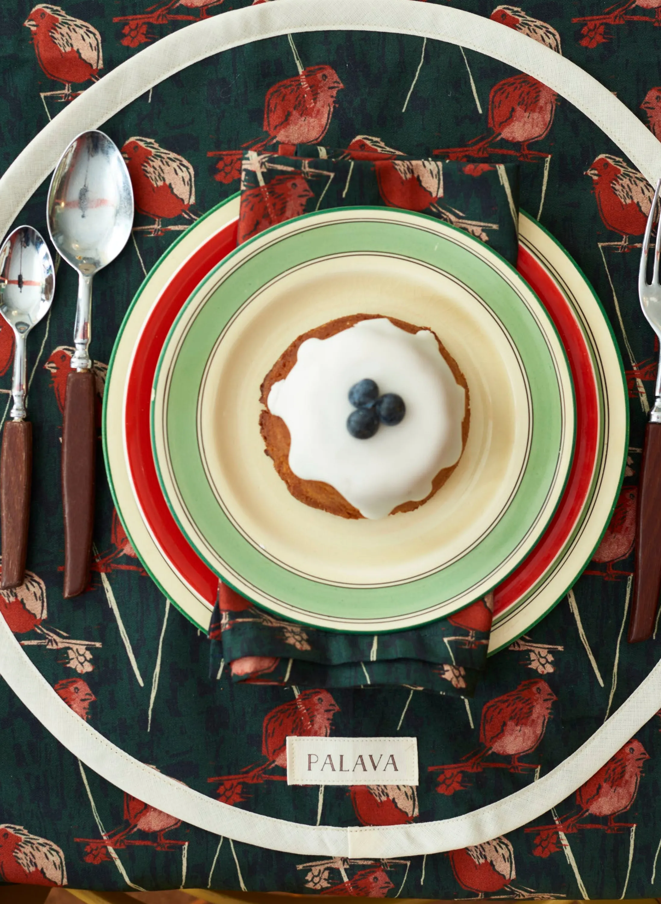 Palava Aga Cover / Placemat - Forest Green Robin Fashion