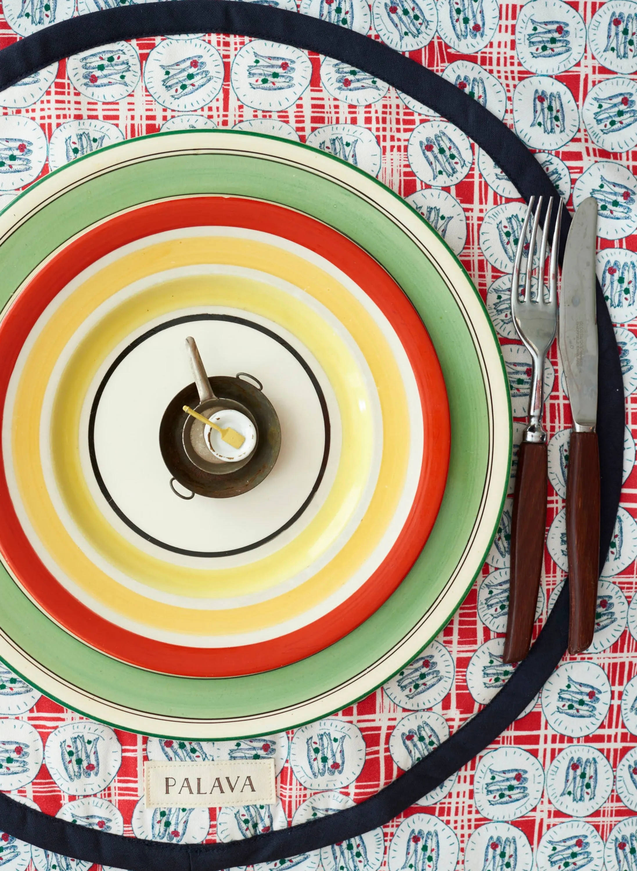 Palava Aga Cover / Placemat - Red Sardines Flash Sale