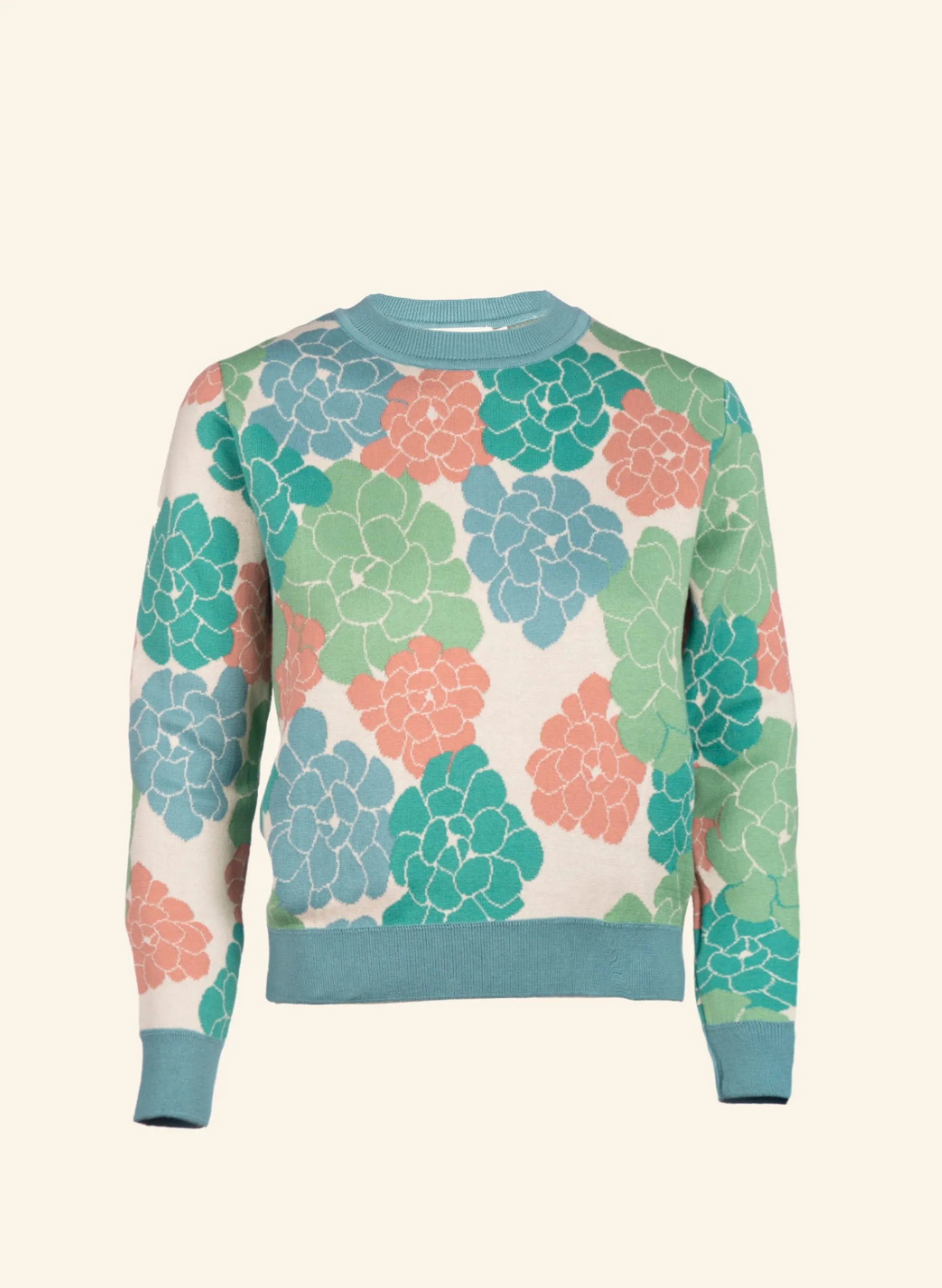 Palava Alba - Jacquard Succulents Jumper Sale