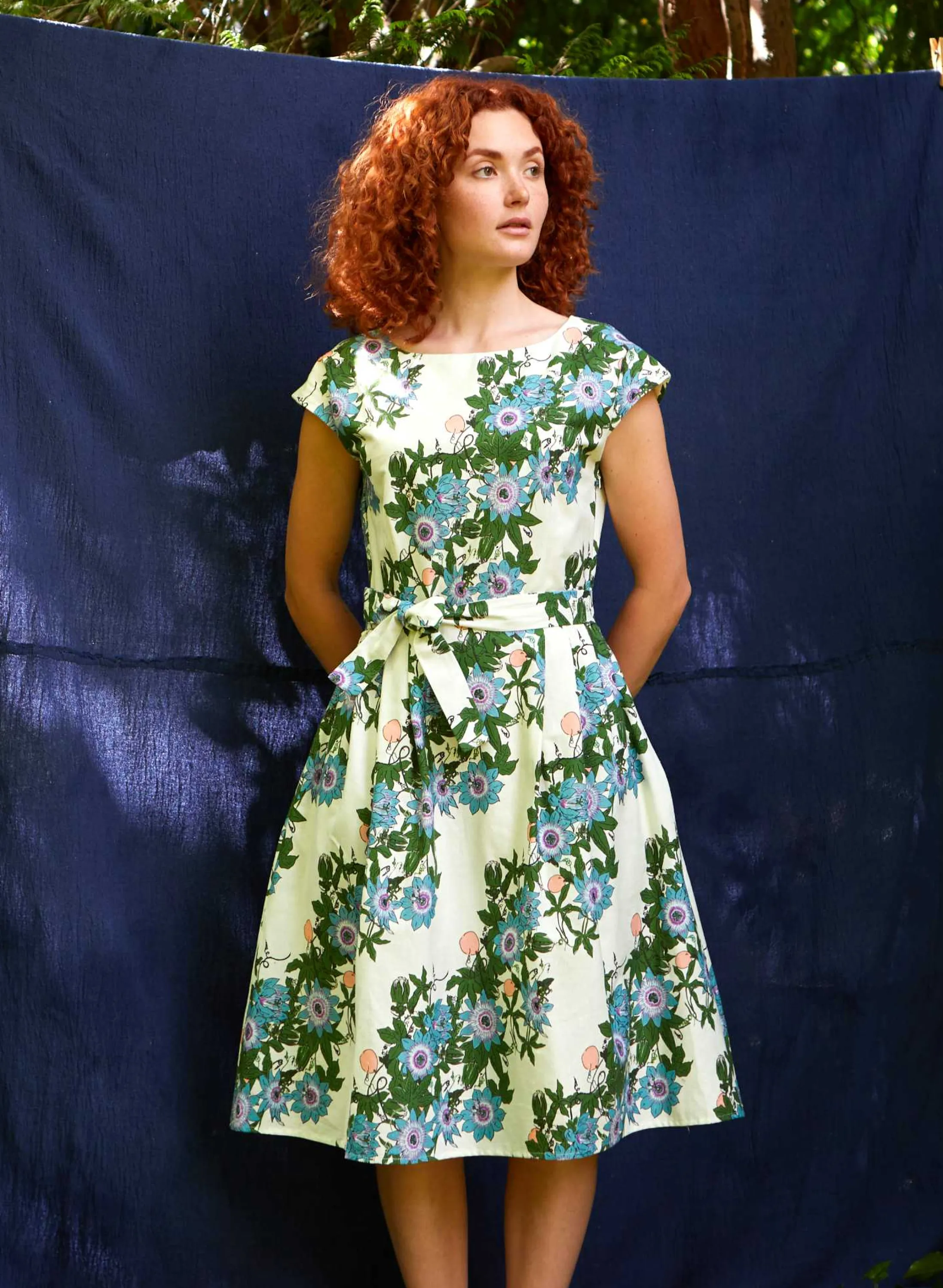 Palava Beatrice Cap - Ivory Passionflower Dress Clearance