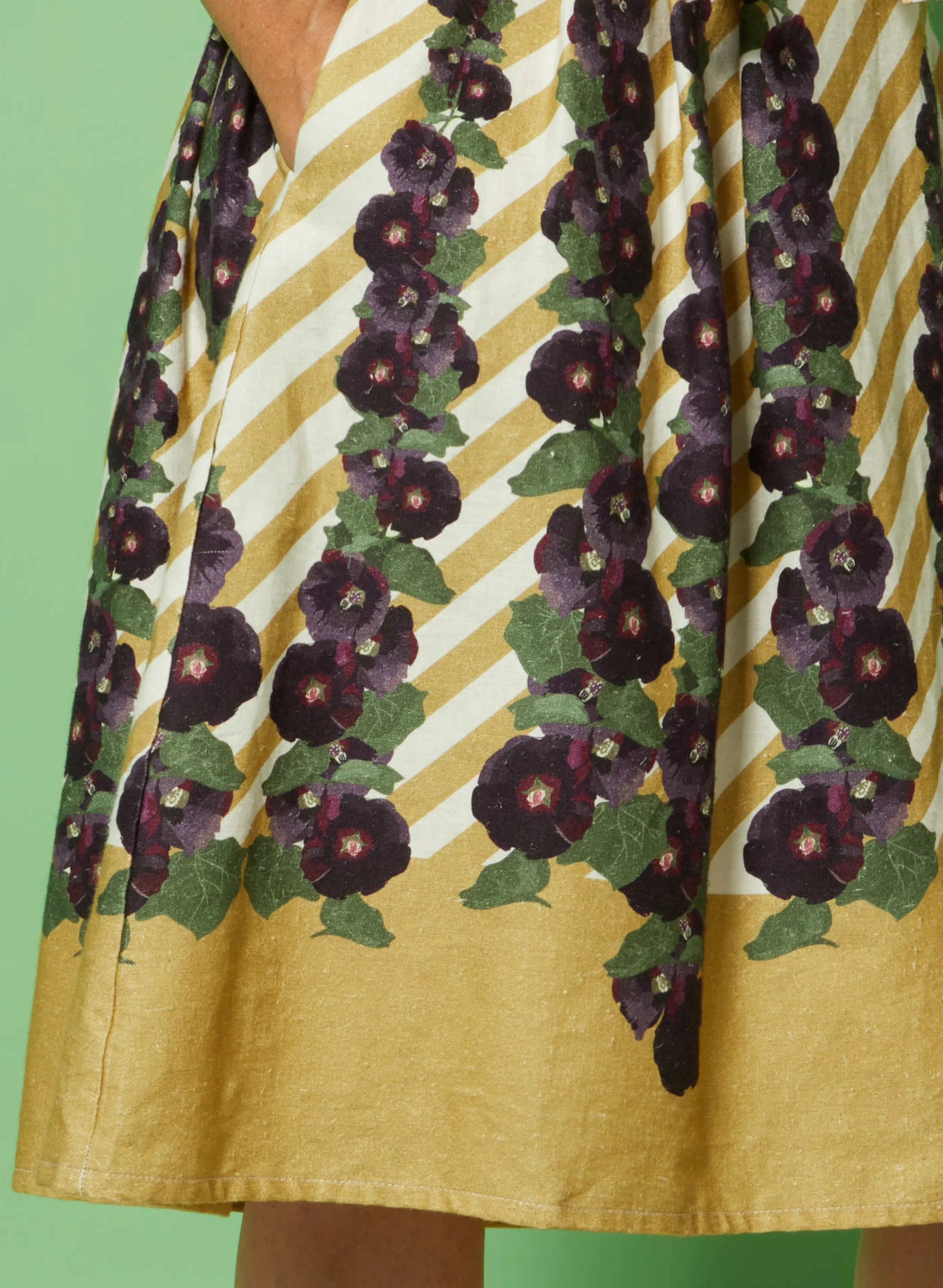 Palava Beatrice Cap - Mustard Hollyhocks Dress Clearance
