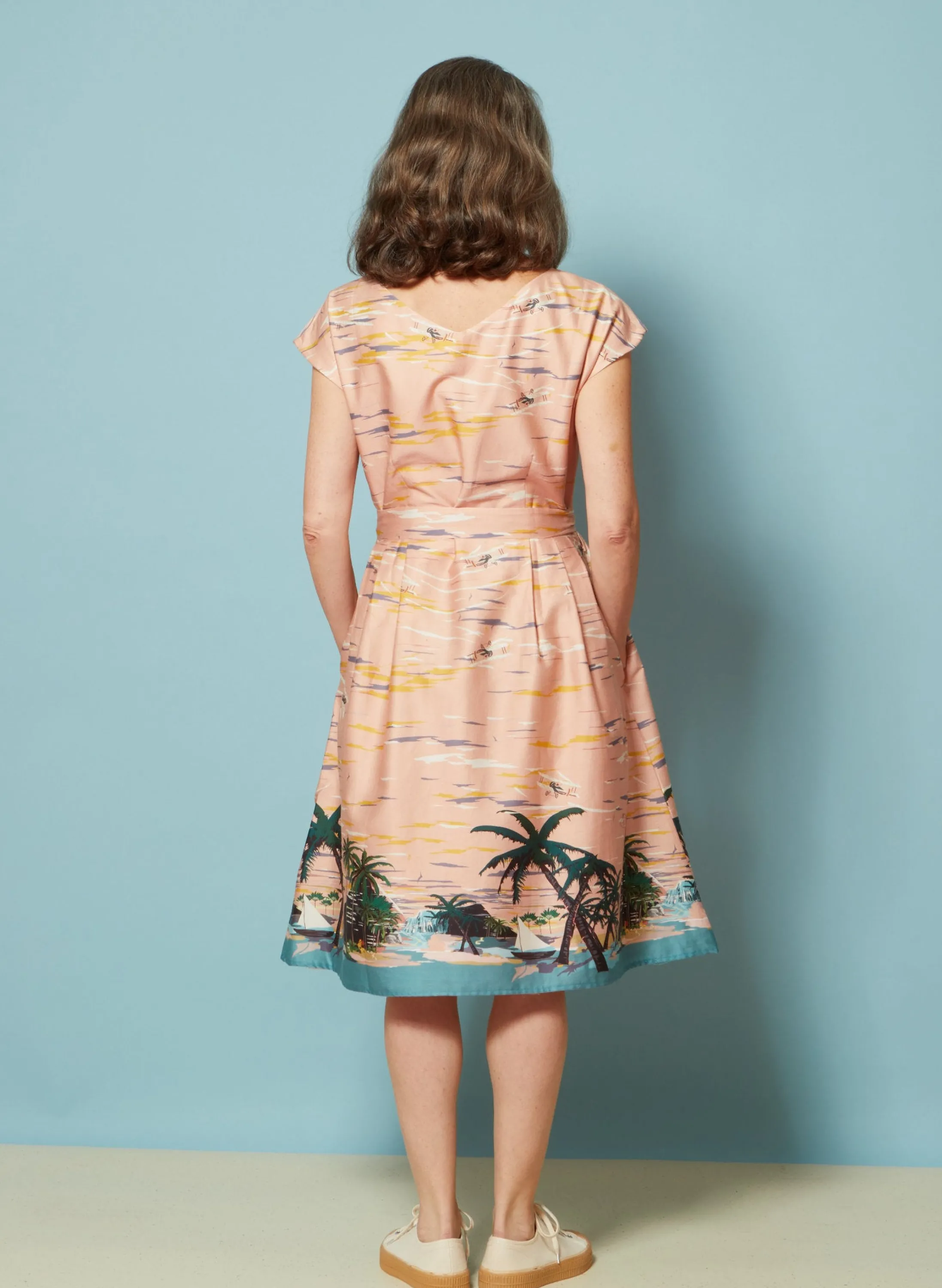 Palava Beatrice Cap Sleeves - Pink Desert Island Clearance