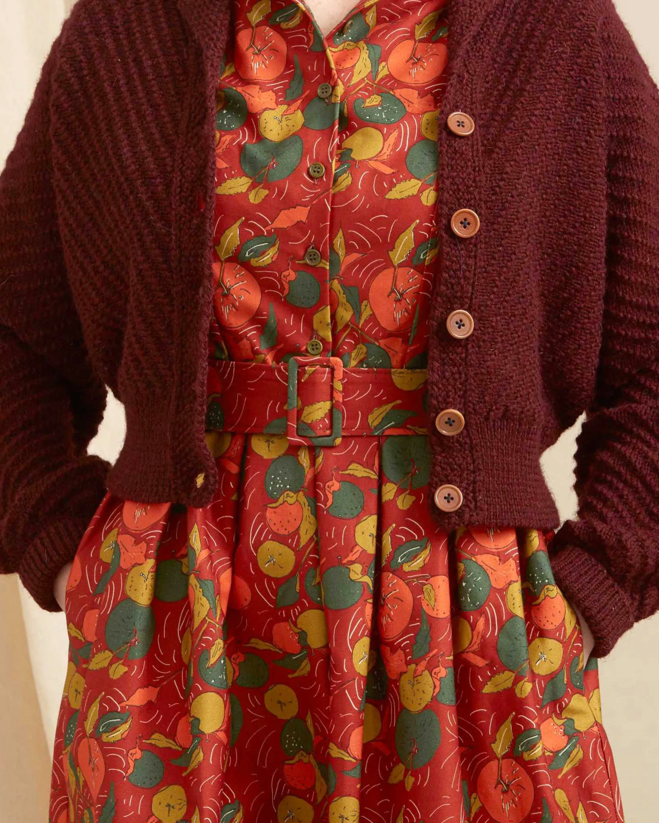 Palava Betty - Heritage Knitwear Berry Cardigan | 100% British Wool Fashion