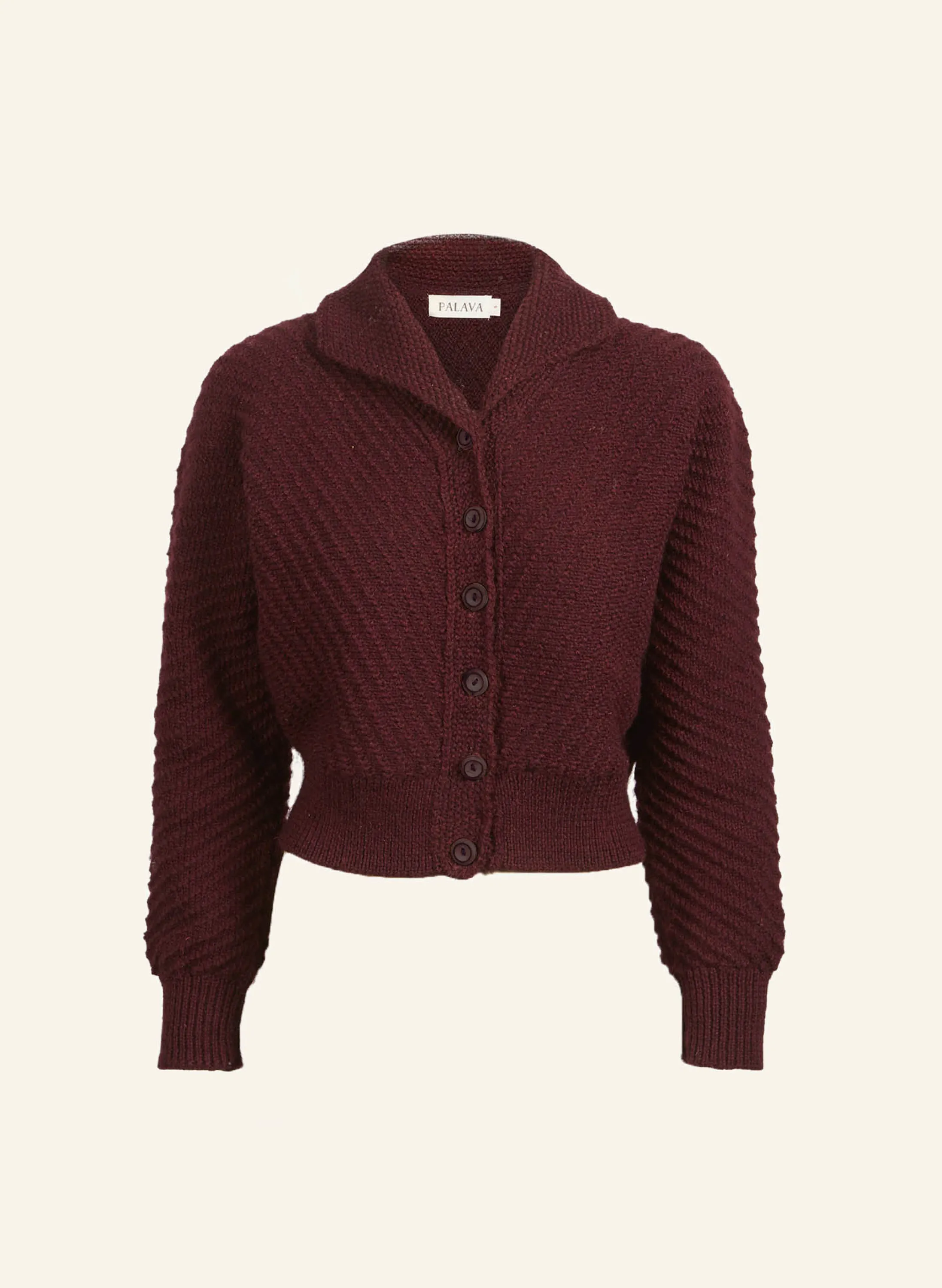 Palava Betty - Heritage Knitwear Berry Cardigan | 100% British Wool Fashion