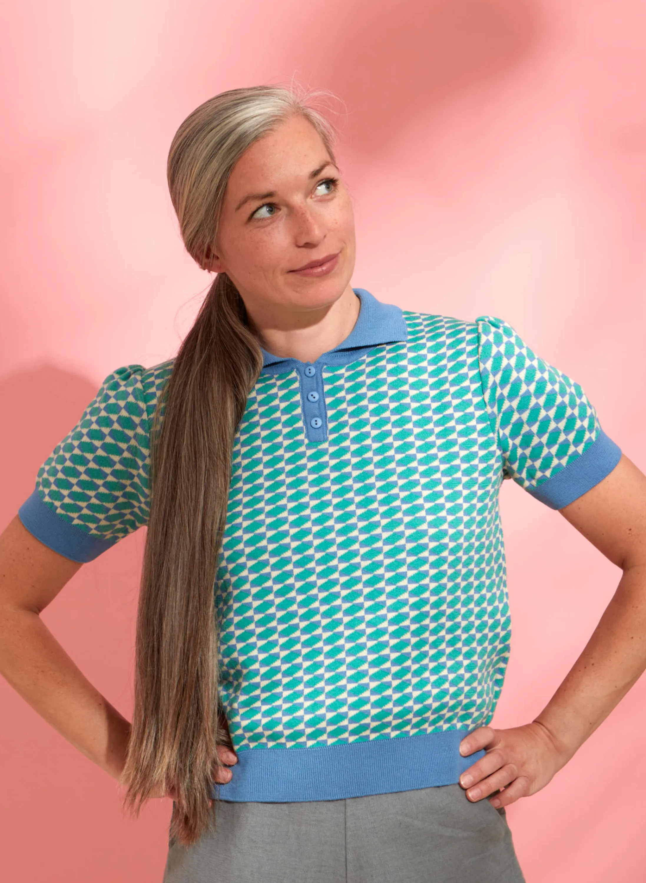 Palava Billie - Marine Green Harman Knitted Top Outlet