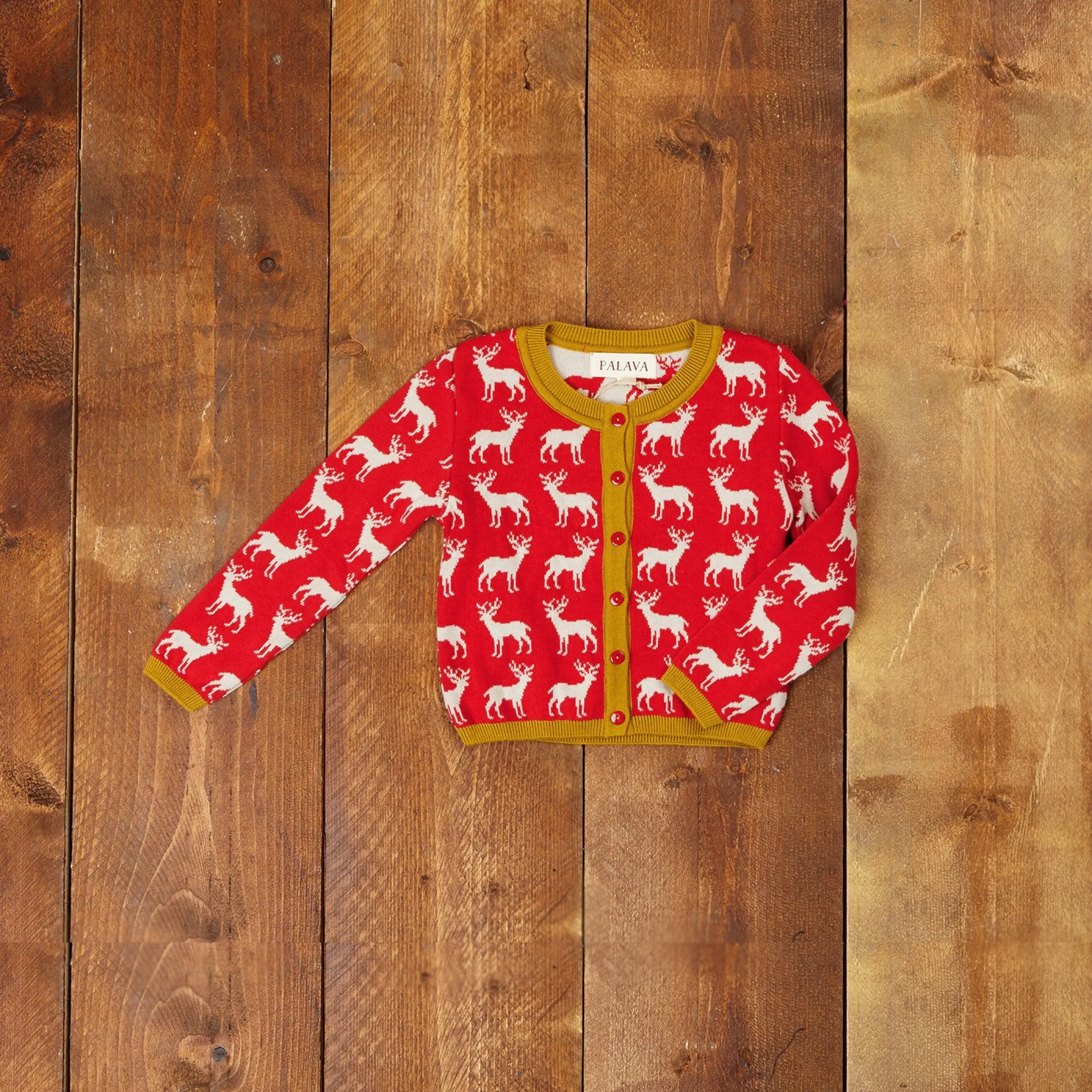 Palava Children's Cardigan - Red Reindeer Online