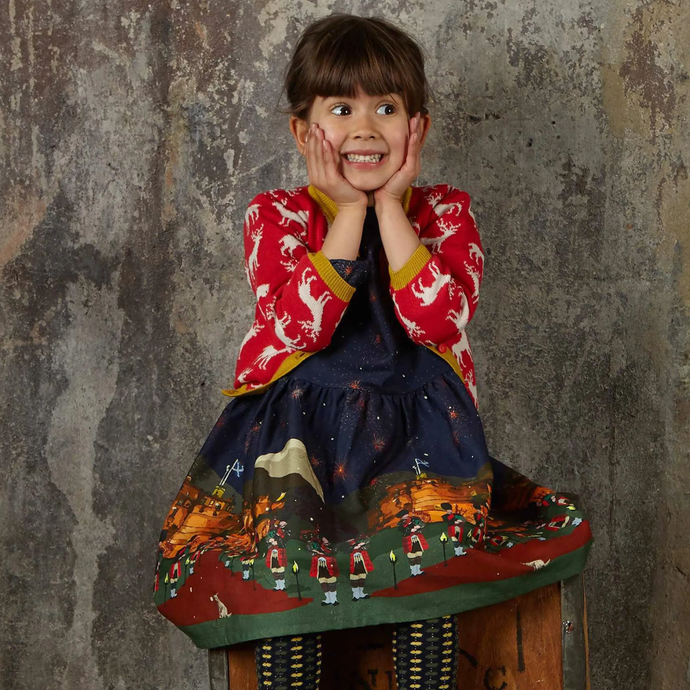 Palava Children's Cardigan - Red Reindeer Online