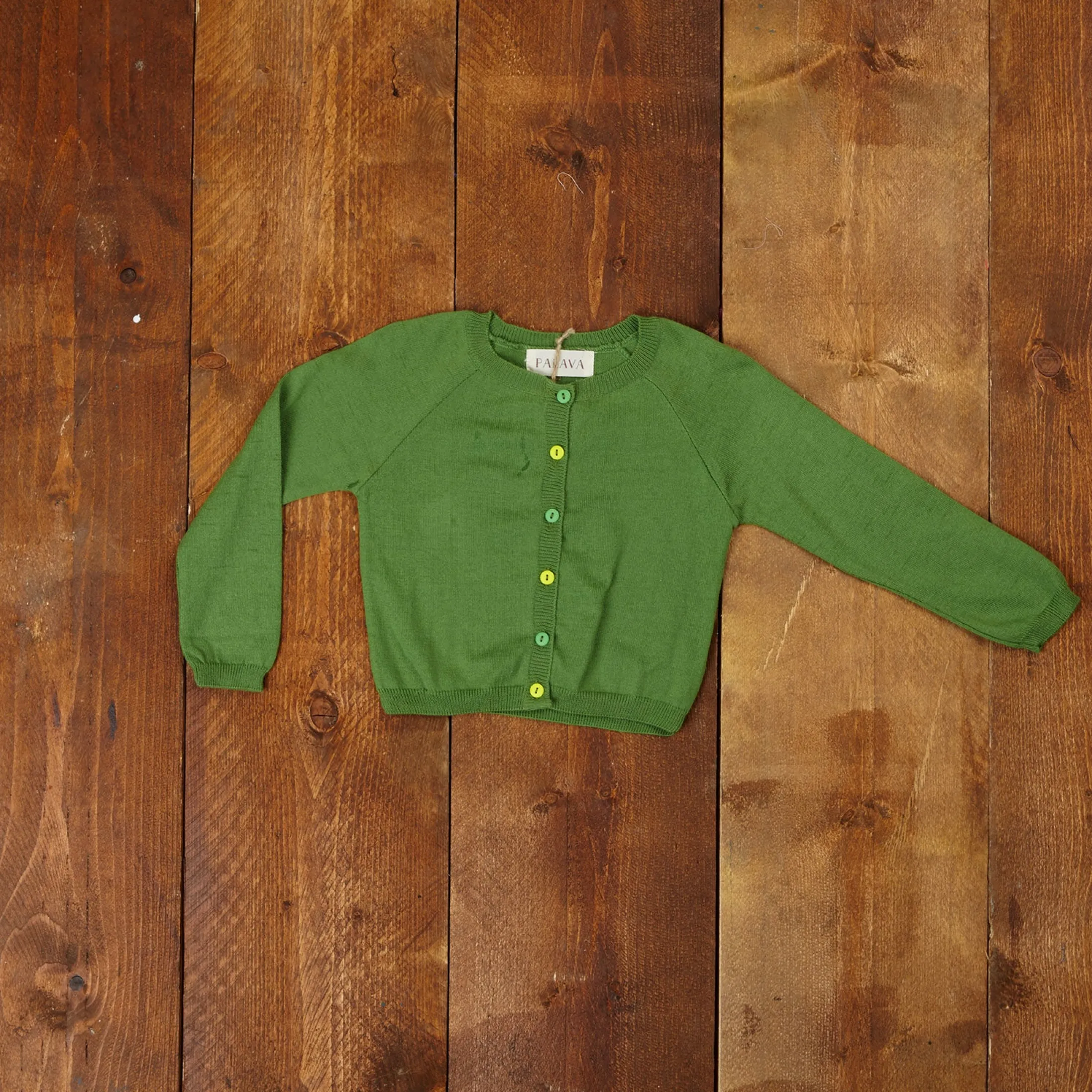 Palava Children's Classic Cardigan - Green Outlet