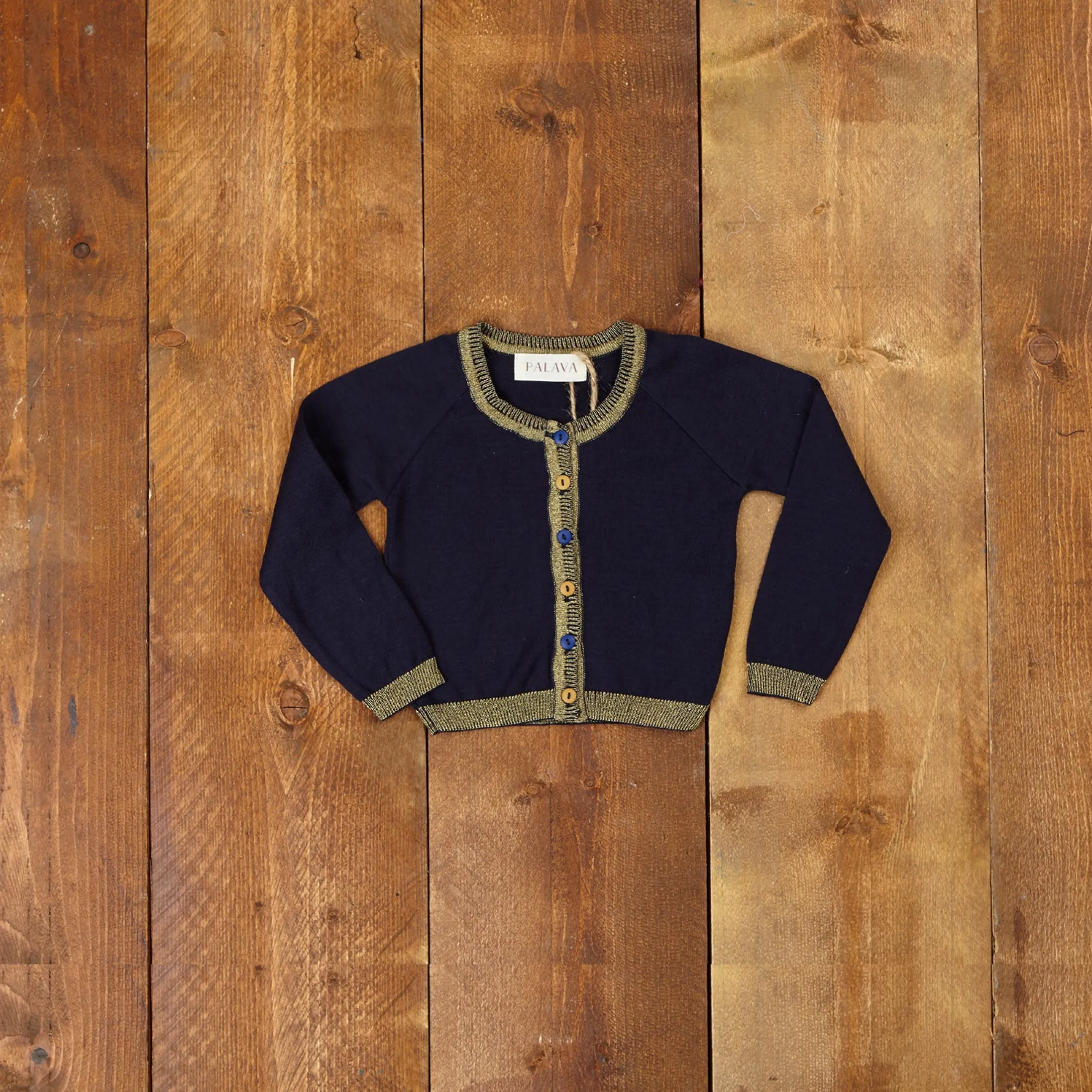 Palava Children's Classic Cardigan - Sparkly Navy Discount