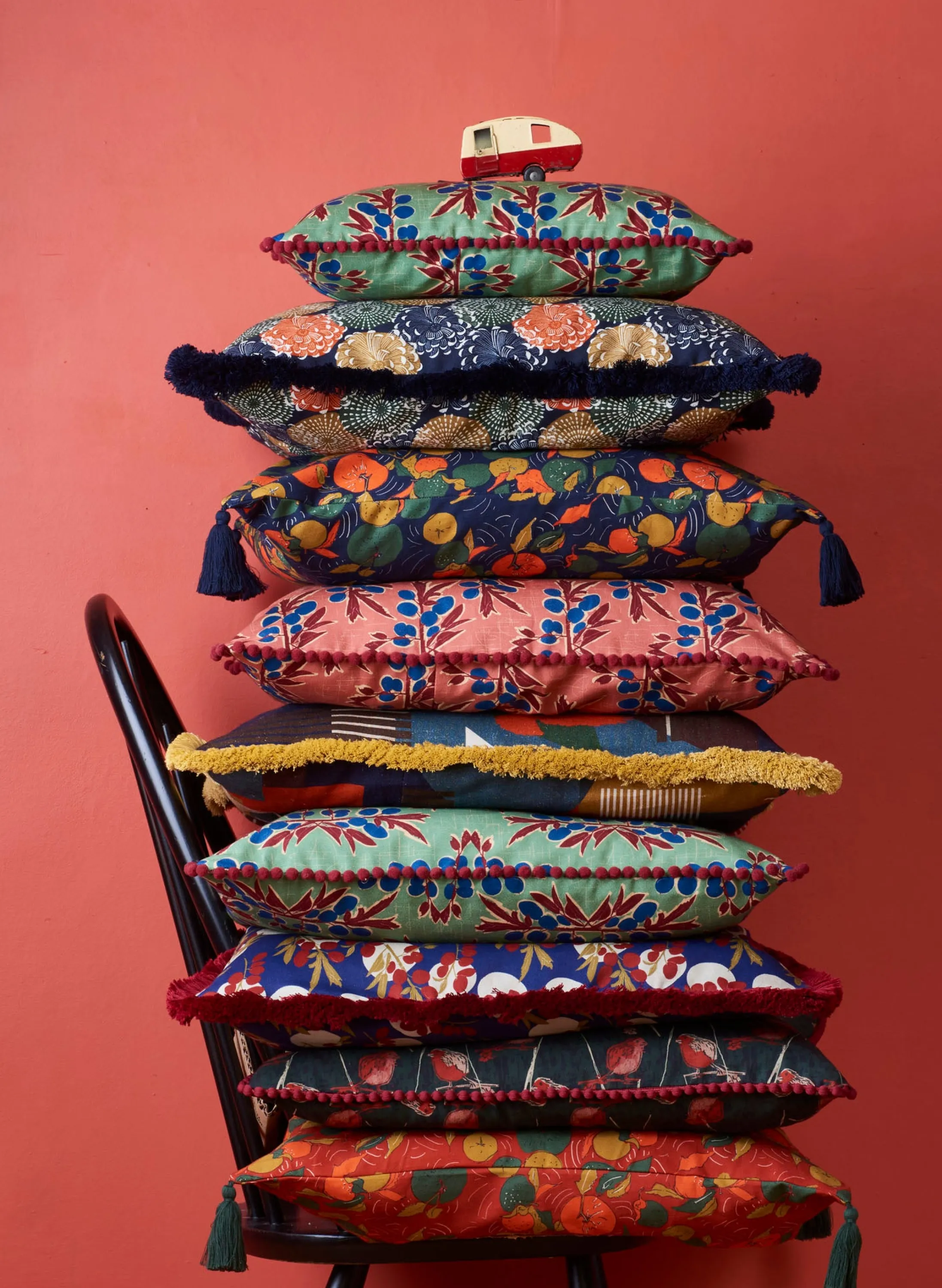 Palava Cushion Cover - Forest Green Robin Online