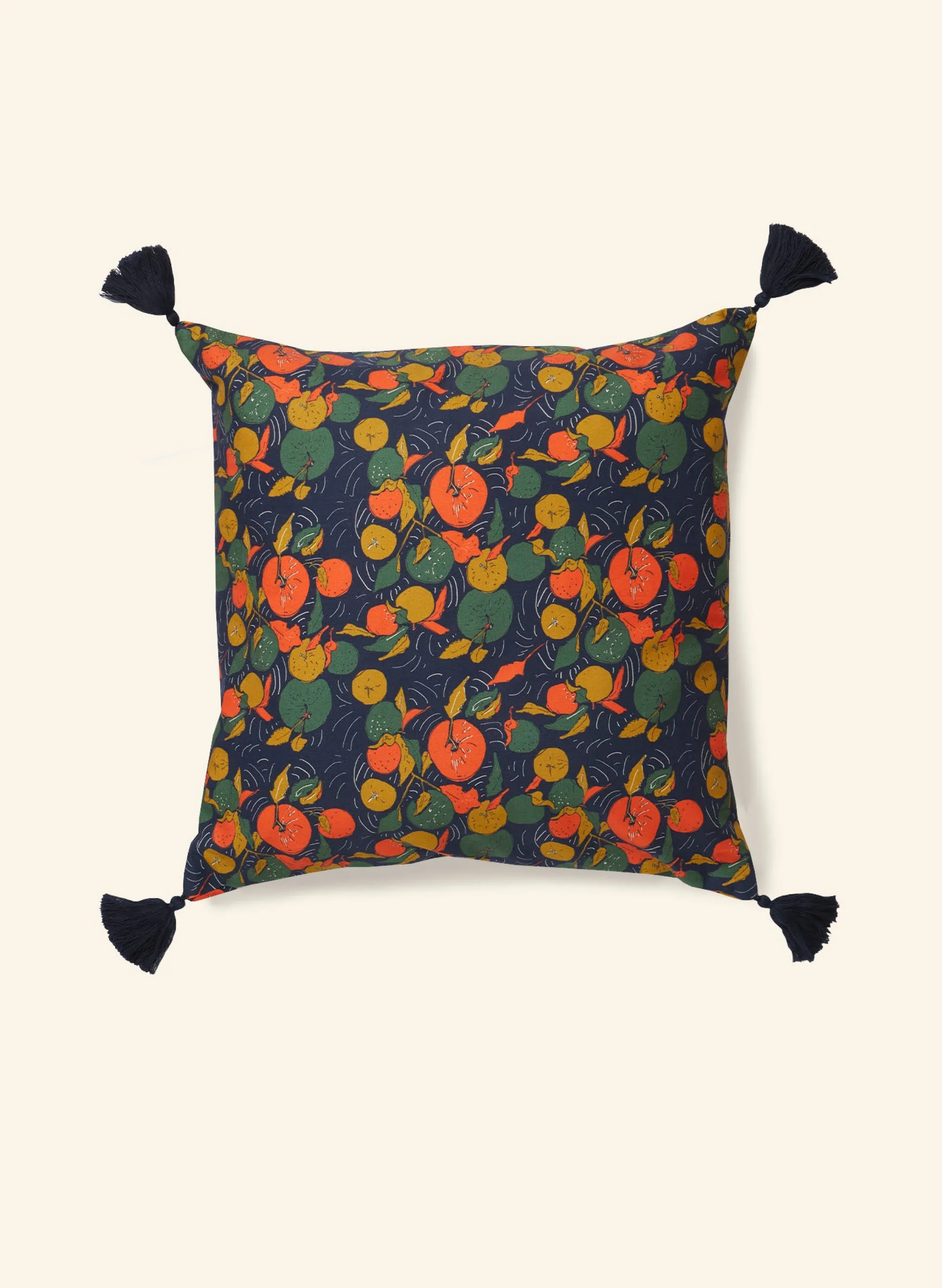 Palava Cushion Cover - Navy Apple Orchard Best Sale
