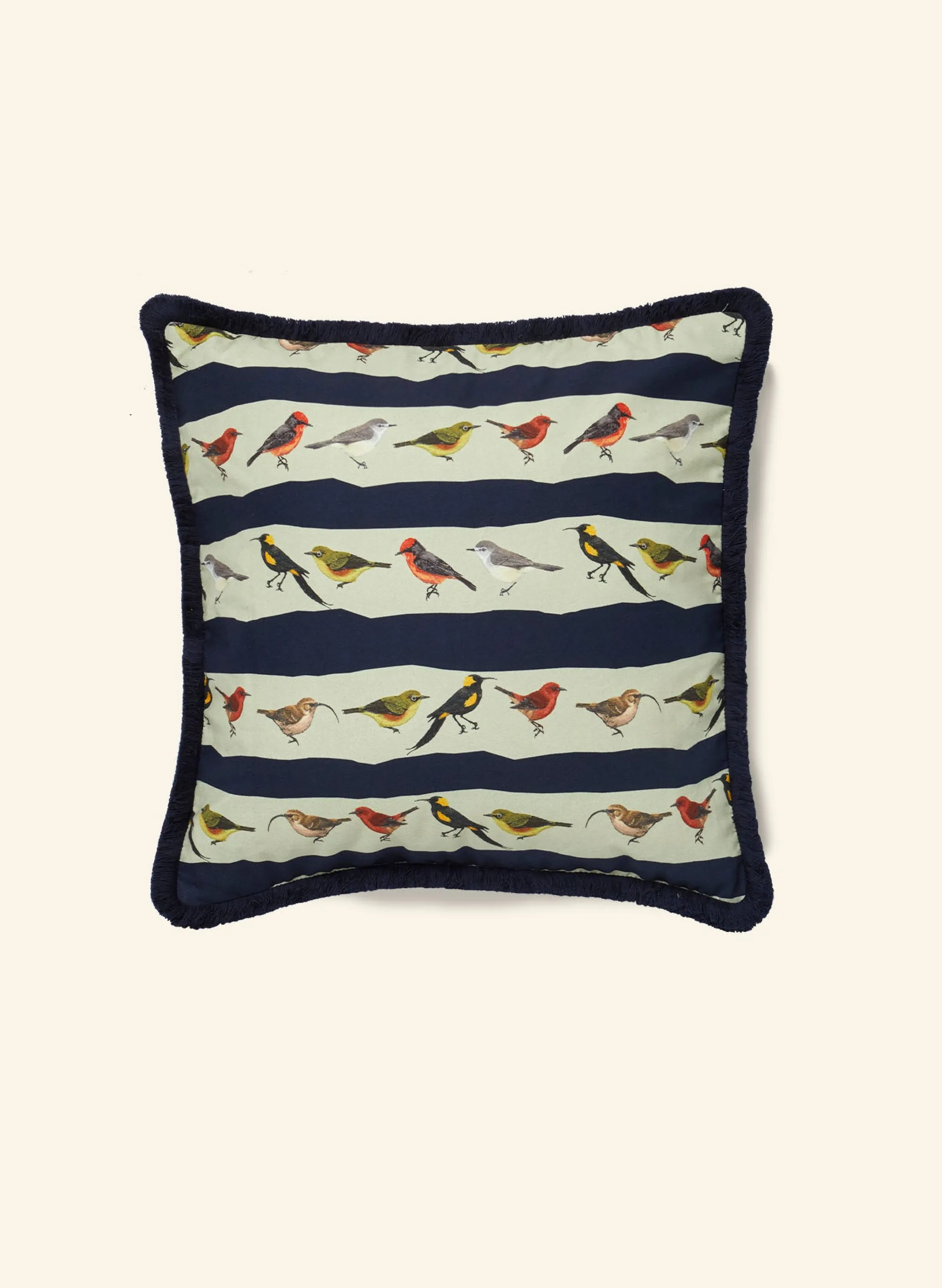Palava Cushion Cover - Navy Lost Birds Best Sale