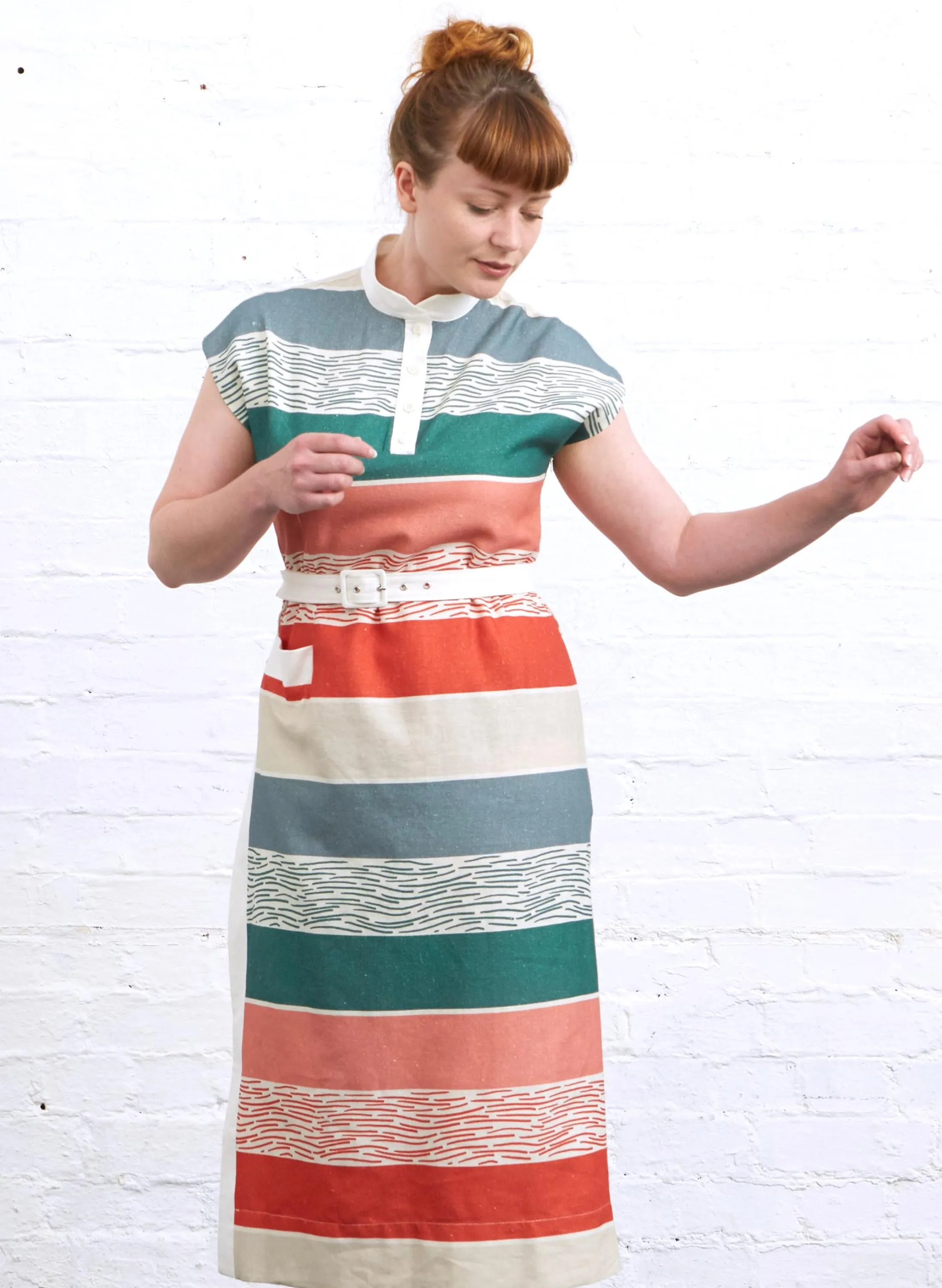 Palava Cyd - Beach Stripe Dress | Cotton - Linen Blend Best