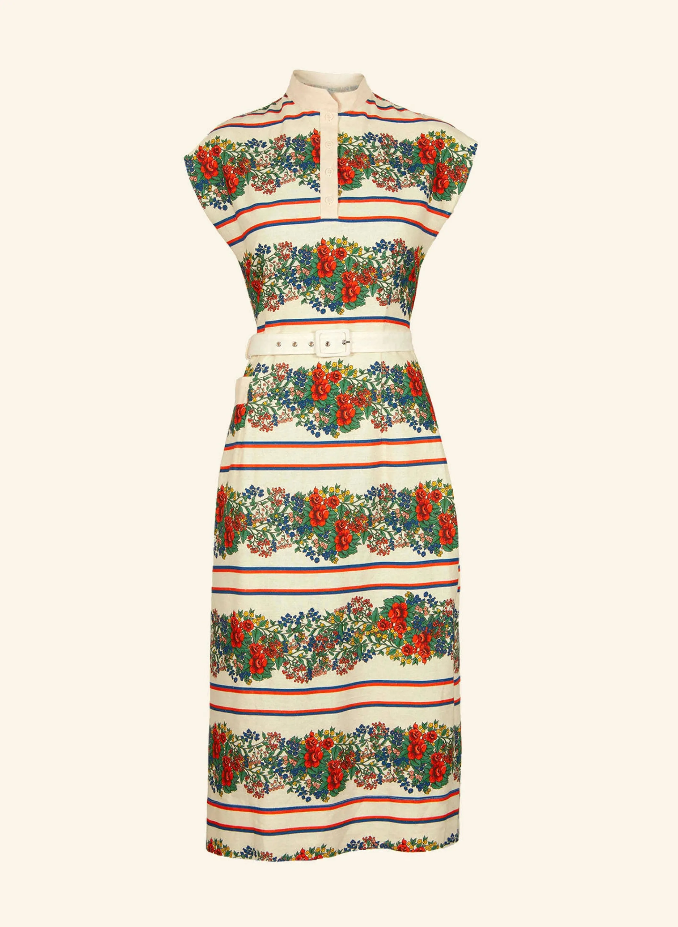 Palava Cyd - Ivory Mexican Rose Dress Best