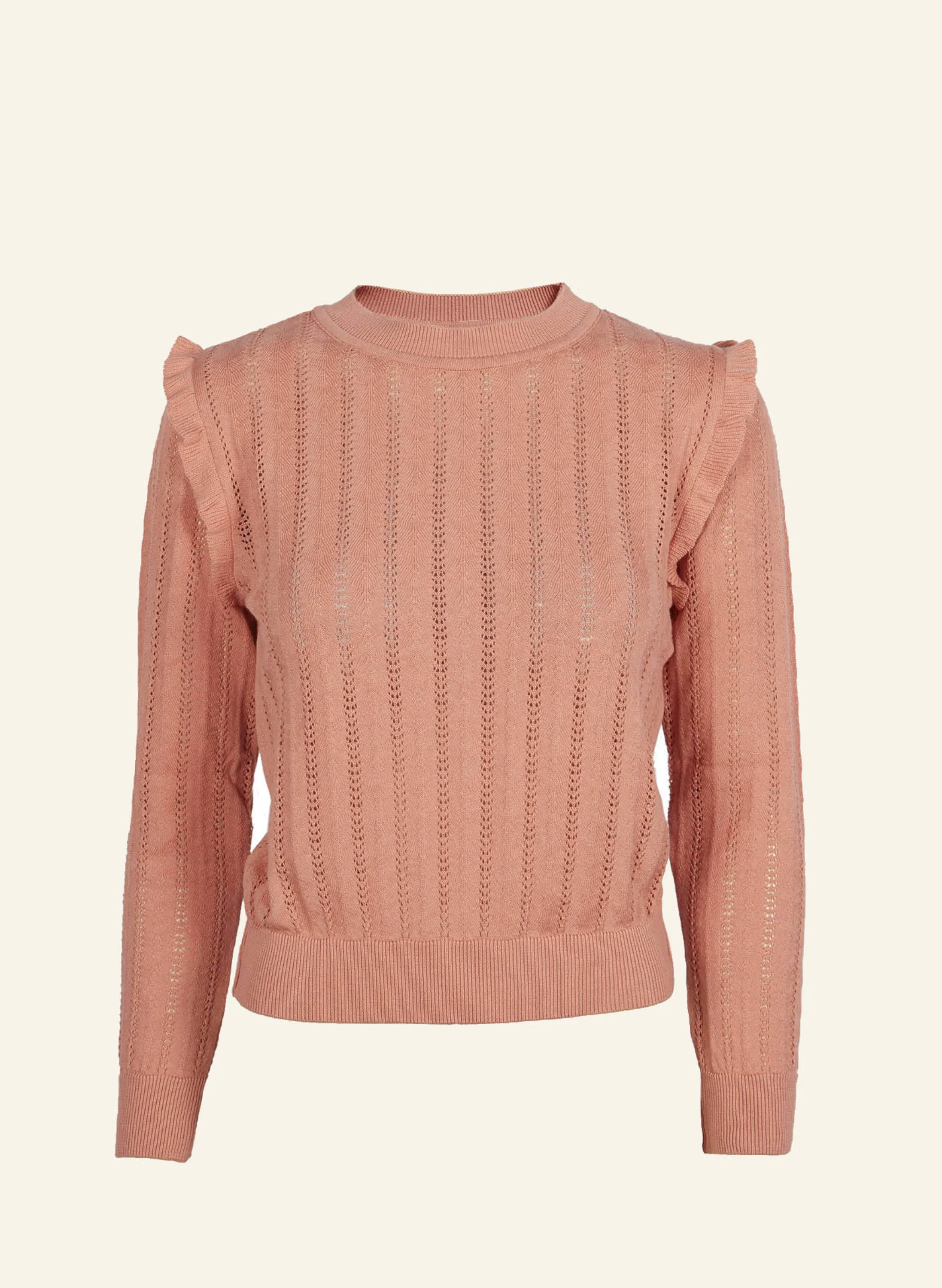 Palava Diana - Pink Ruffle Knitted Top Outlet