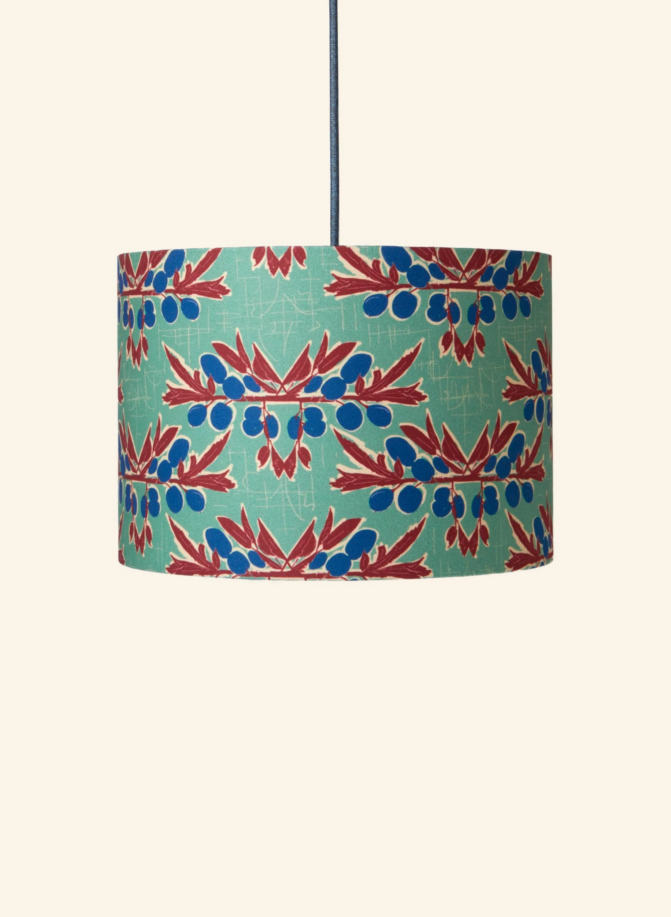 Palava Drum Lampshade - Green Nouveau Plum Flash Sale