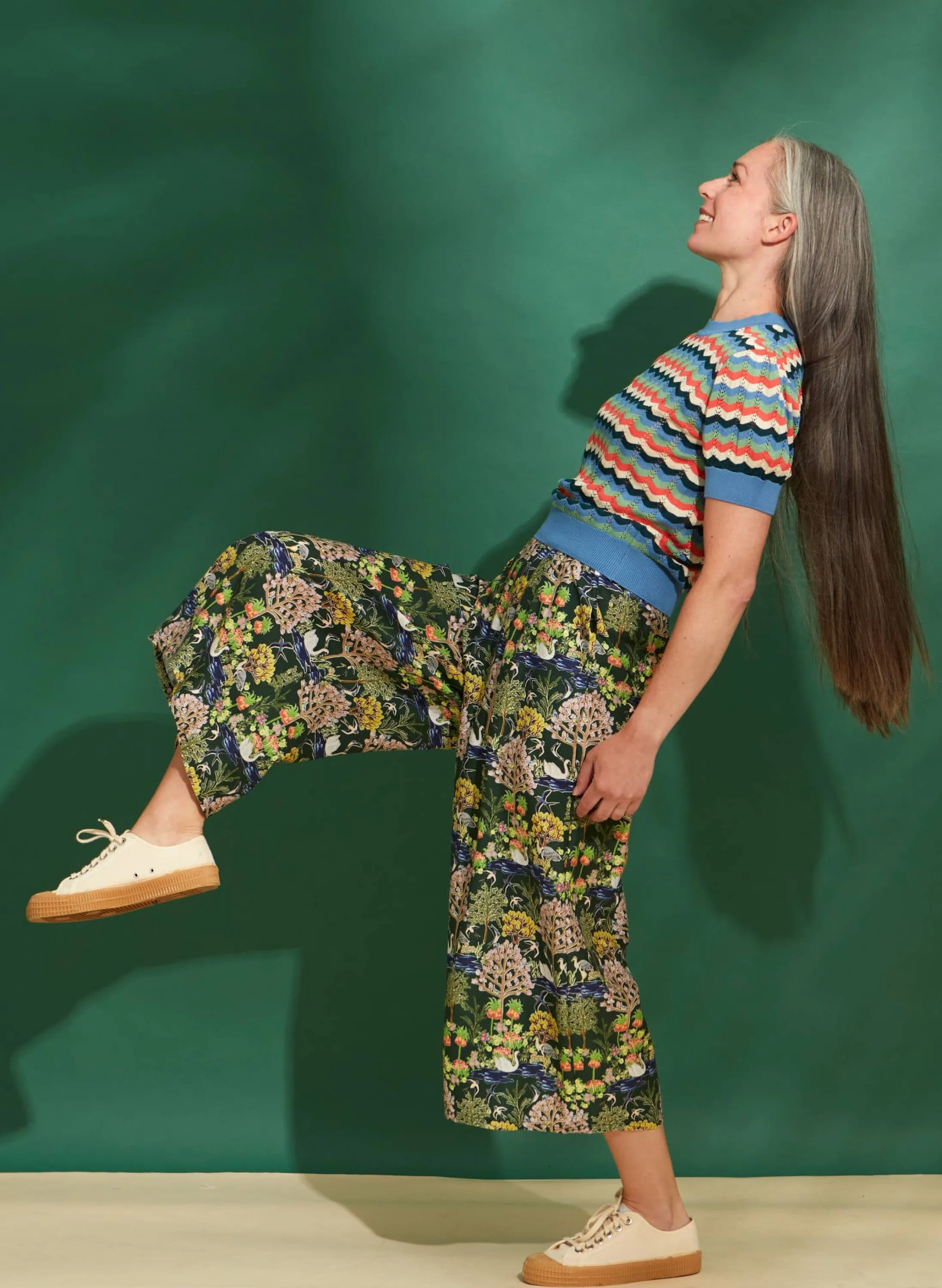 Palava Edith - Dark Green Botanical Gardens Trousers Hot