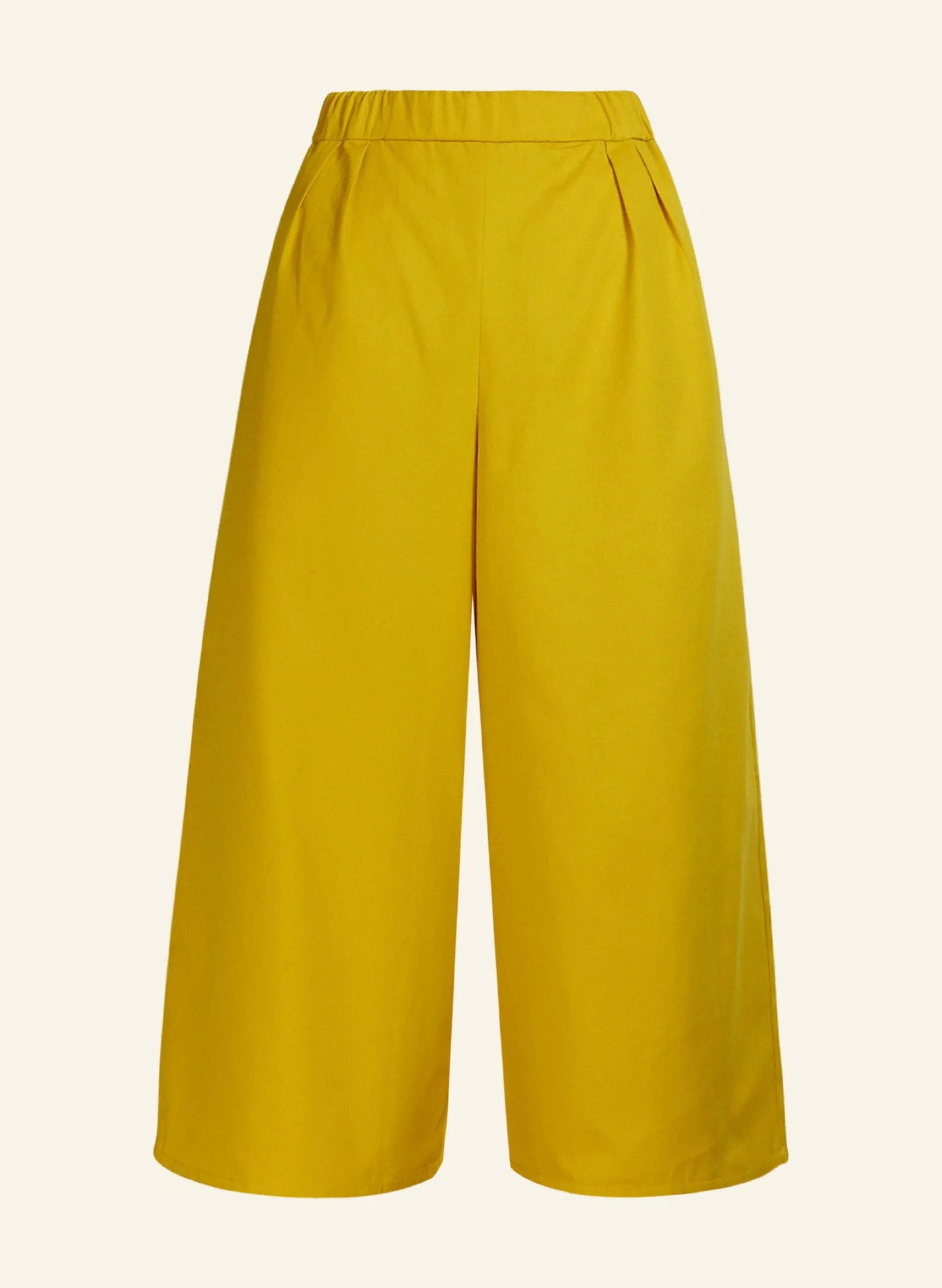 Palava Edith - Yellow Cotton Hemp Trousers Discount