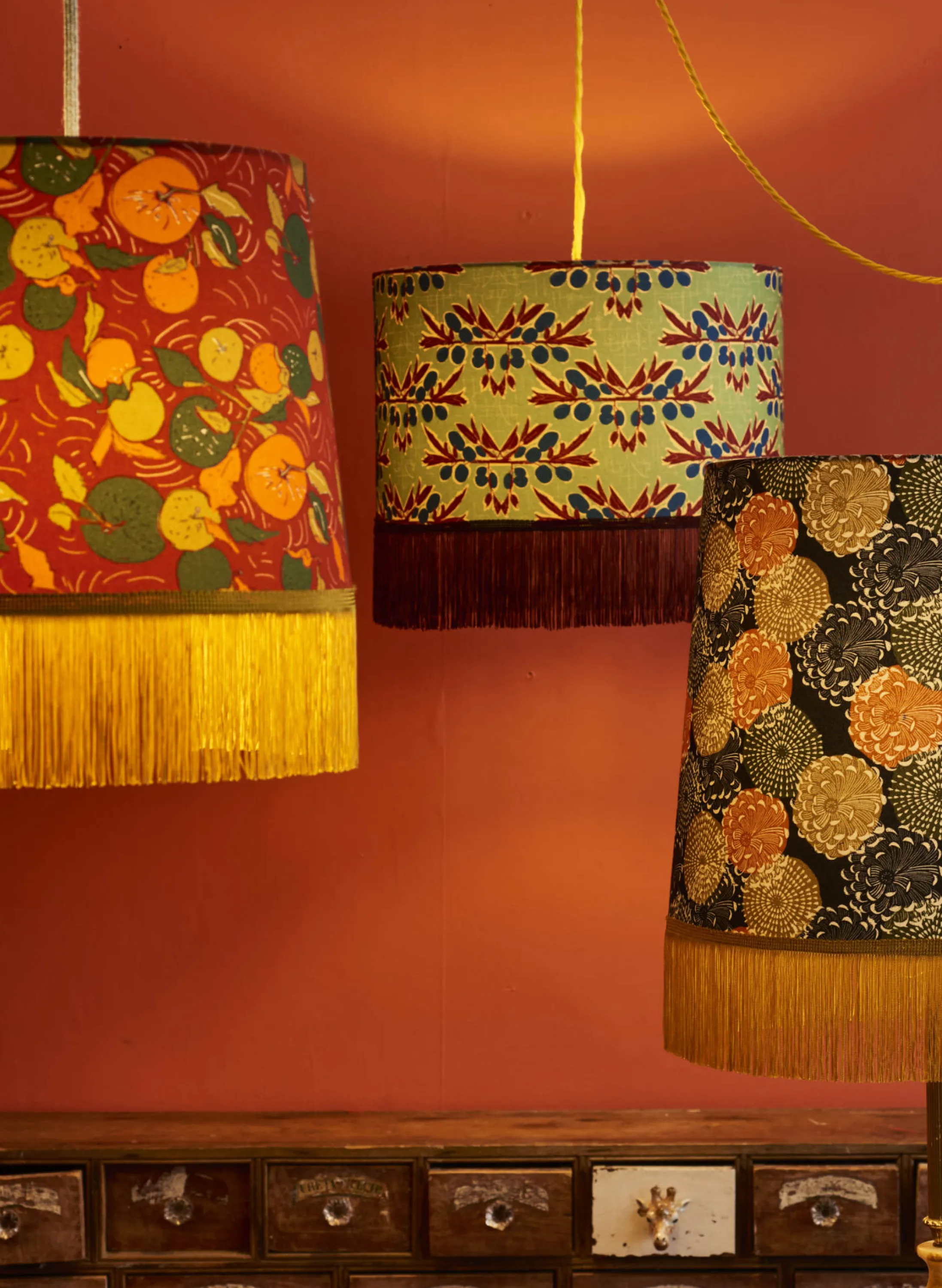 Palava Empire Fringe Lampshade - Red Apple Orchard Online