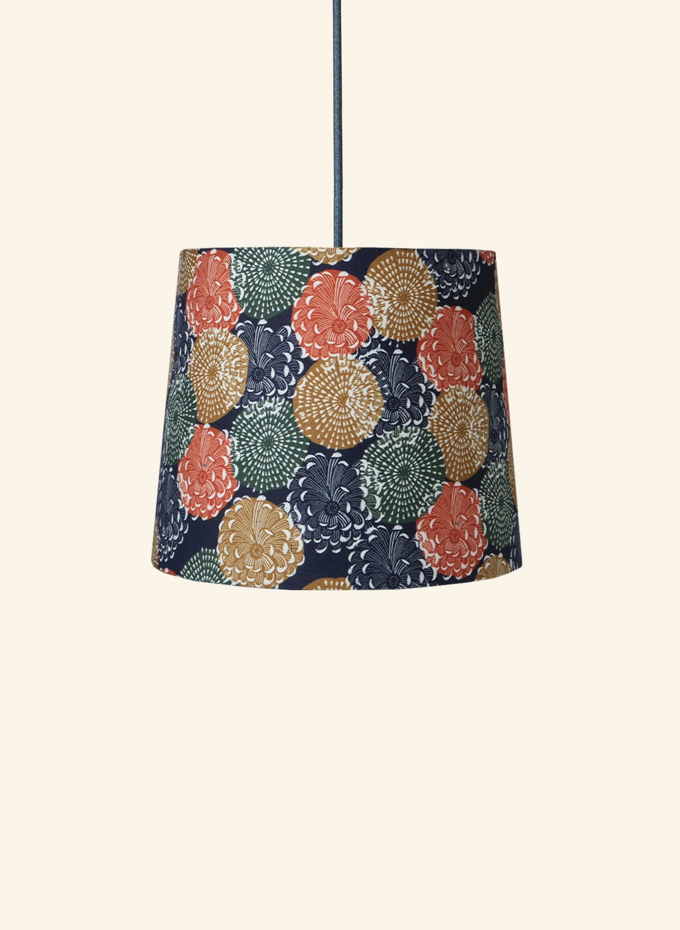 Palava Empire Lampshade - Navy Pinecones Hot