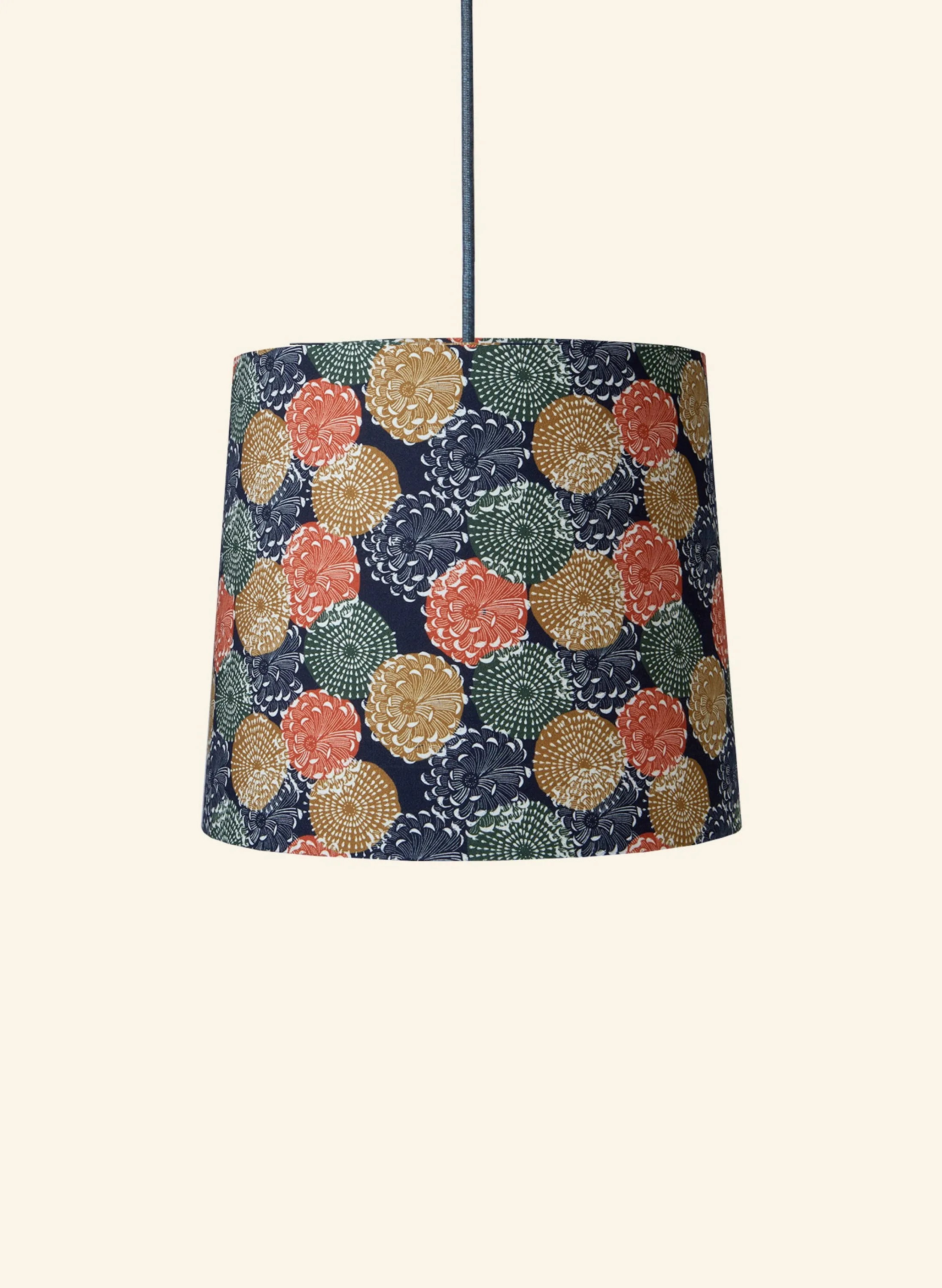 Palava Empire Lampshade - Navy Pinecones Hot