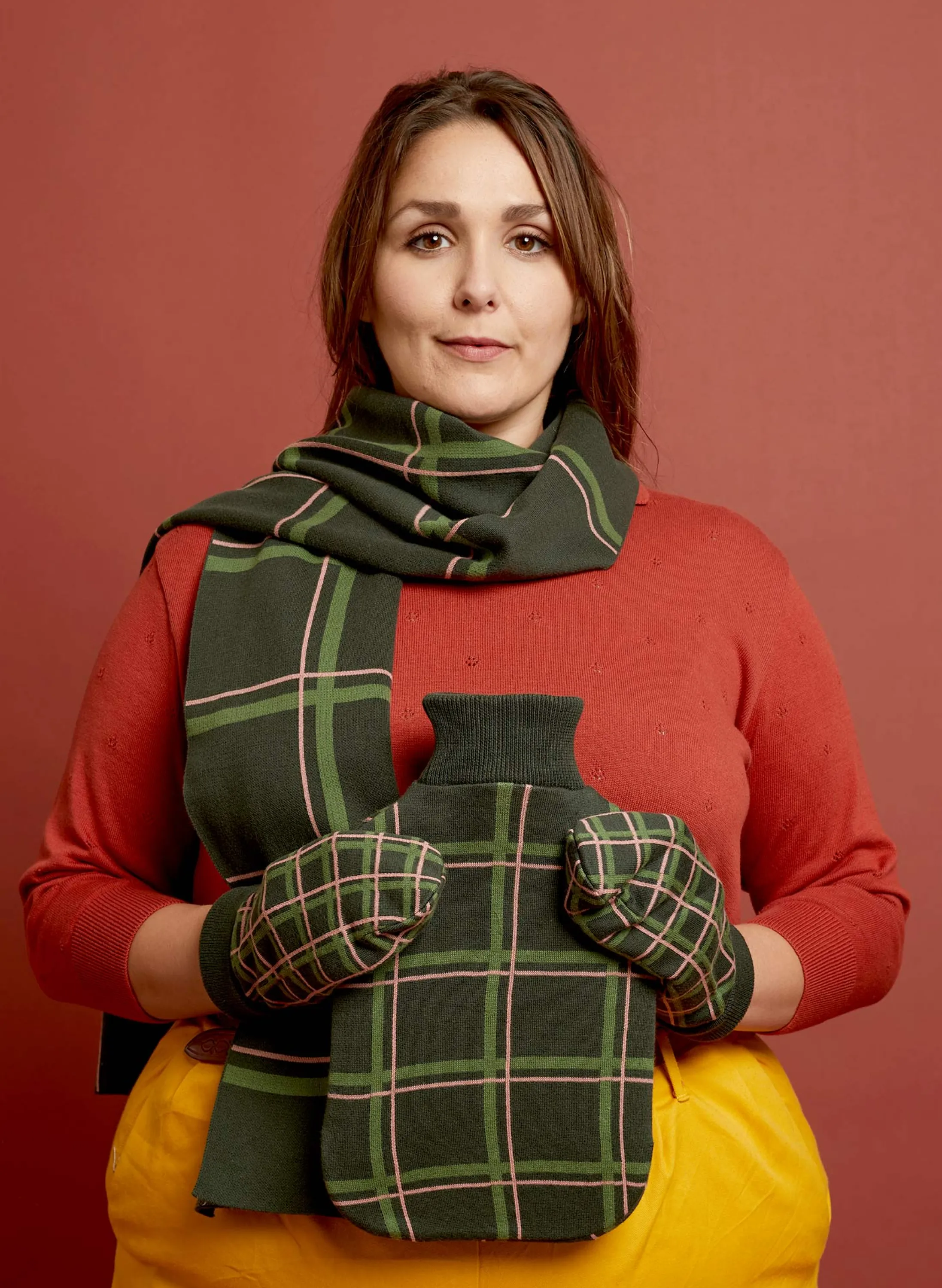 Palava Hot Water Bottle Cover - Green Tuck Shop Clearance