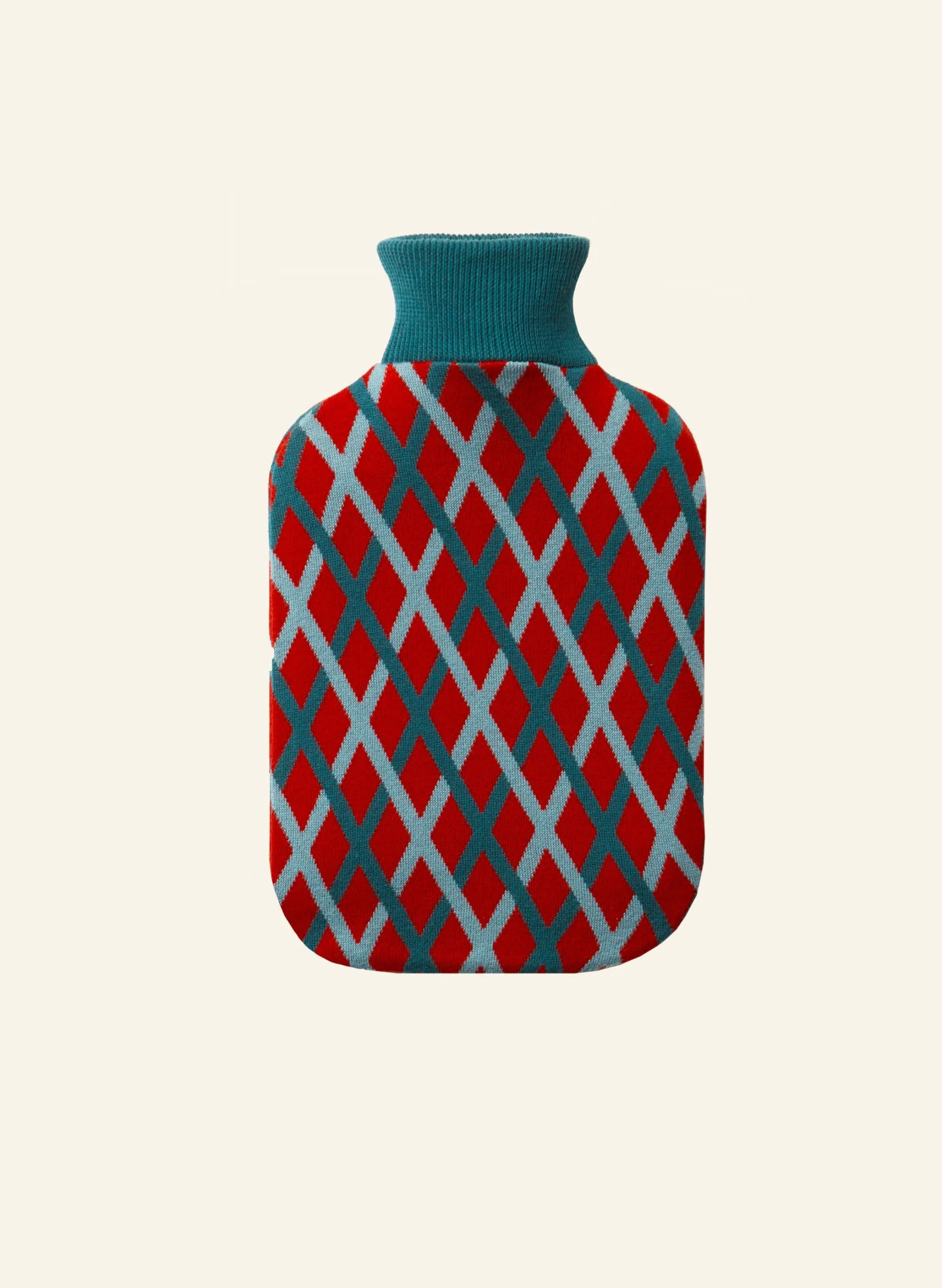 Palava Hot Water Bottle Cover - Teal Lattice Flash Sale