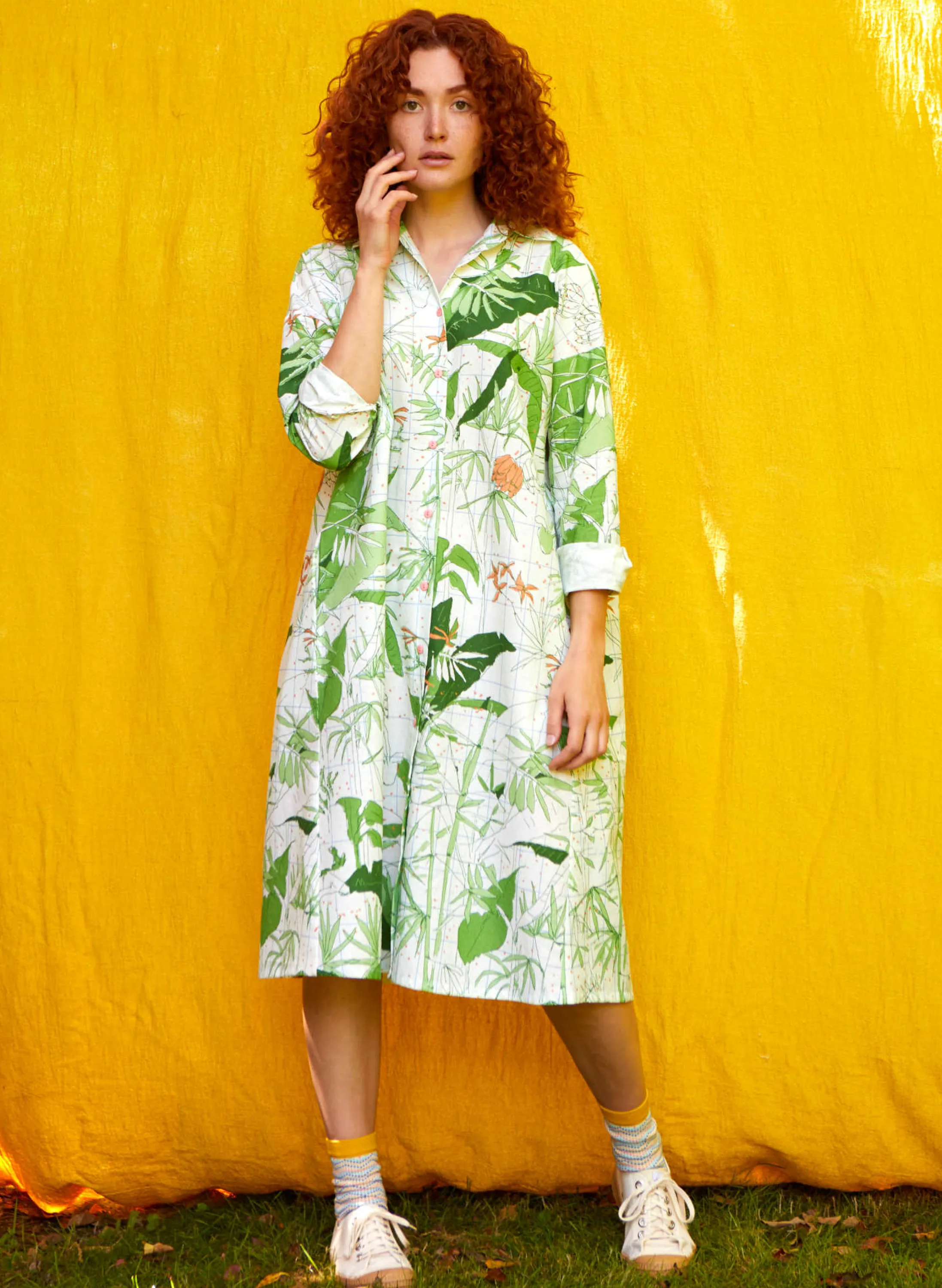 Palava Izzy - Ivory Palm House Dress New