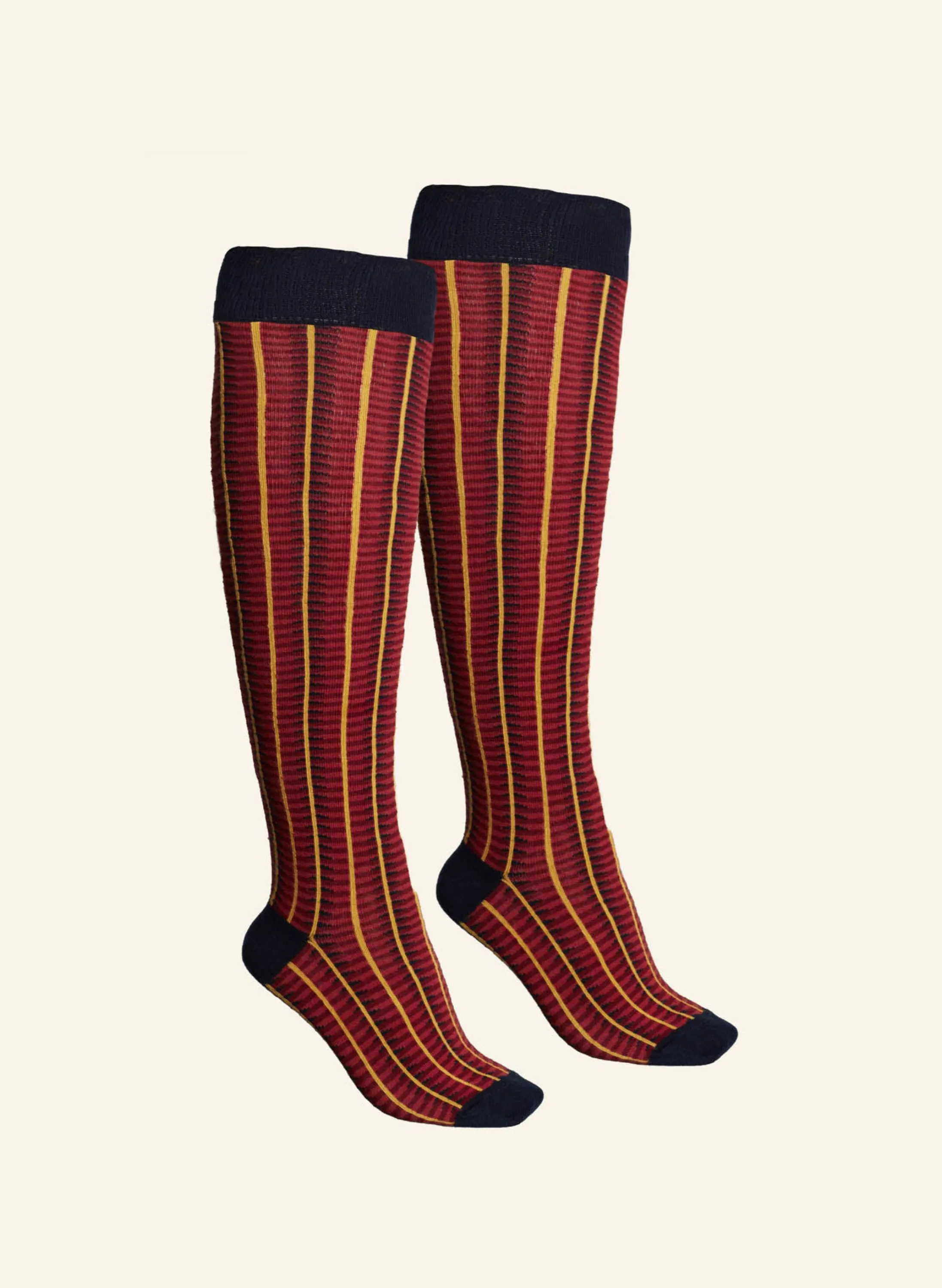 Palava Knee High Socks - Crimson Barbican Sale