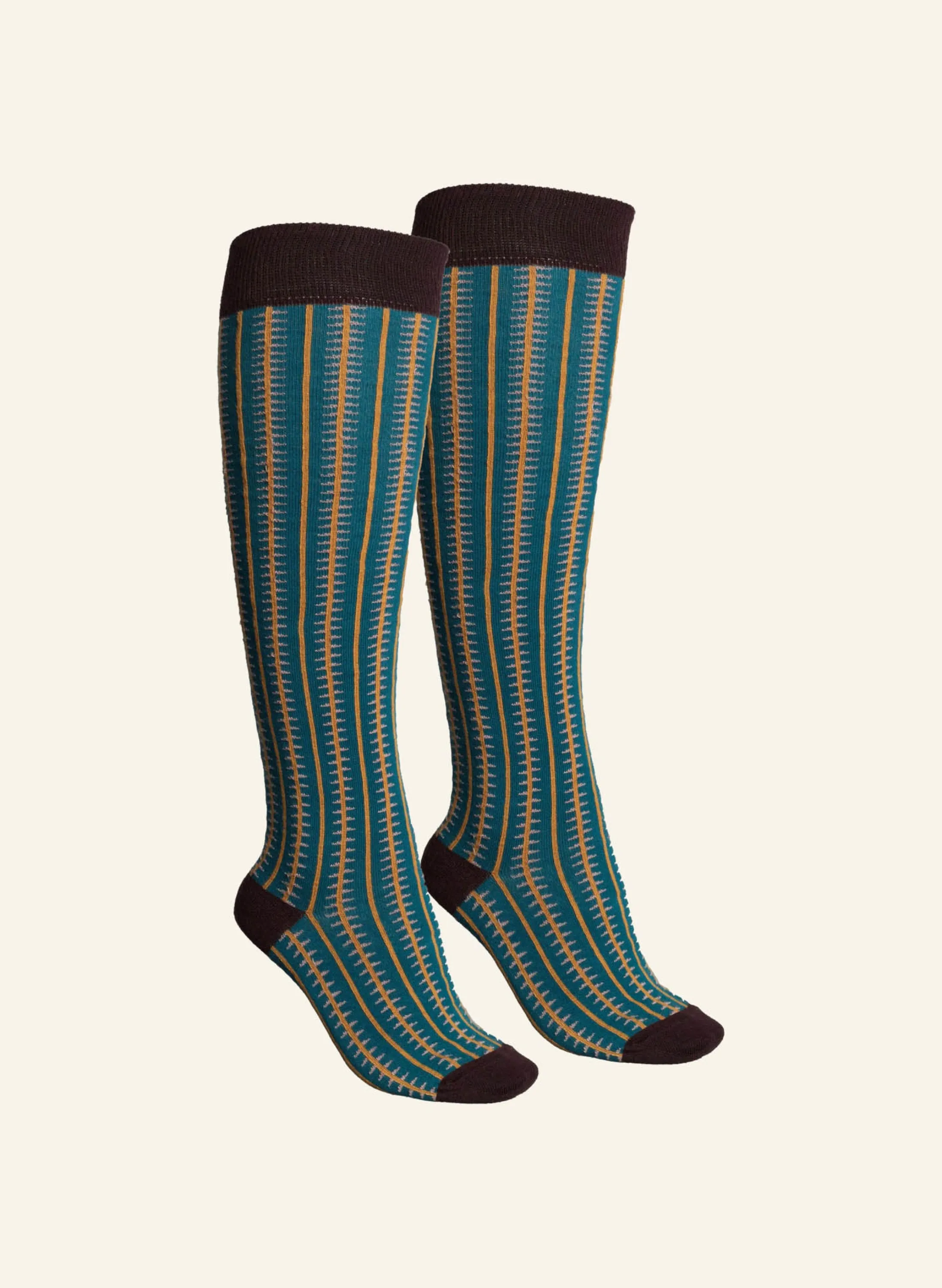 Palava Knee High Socks - Teal Rocket Hot