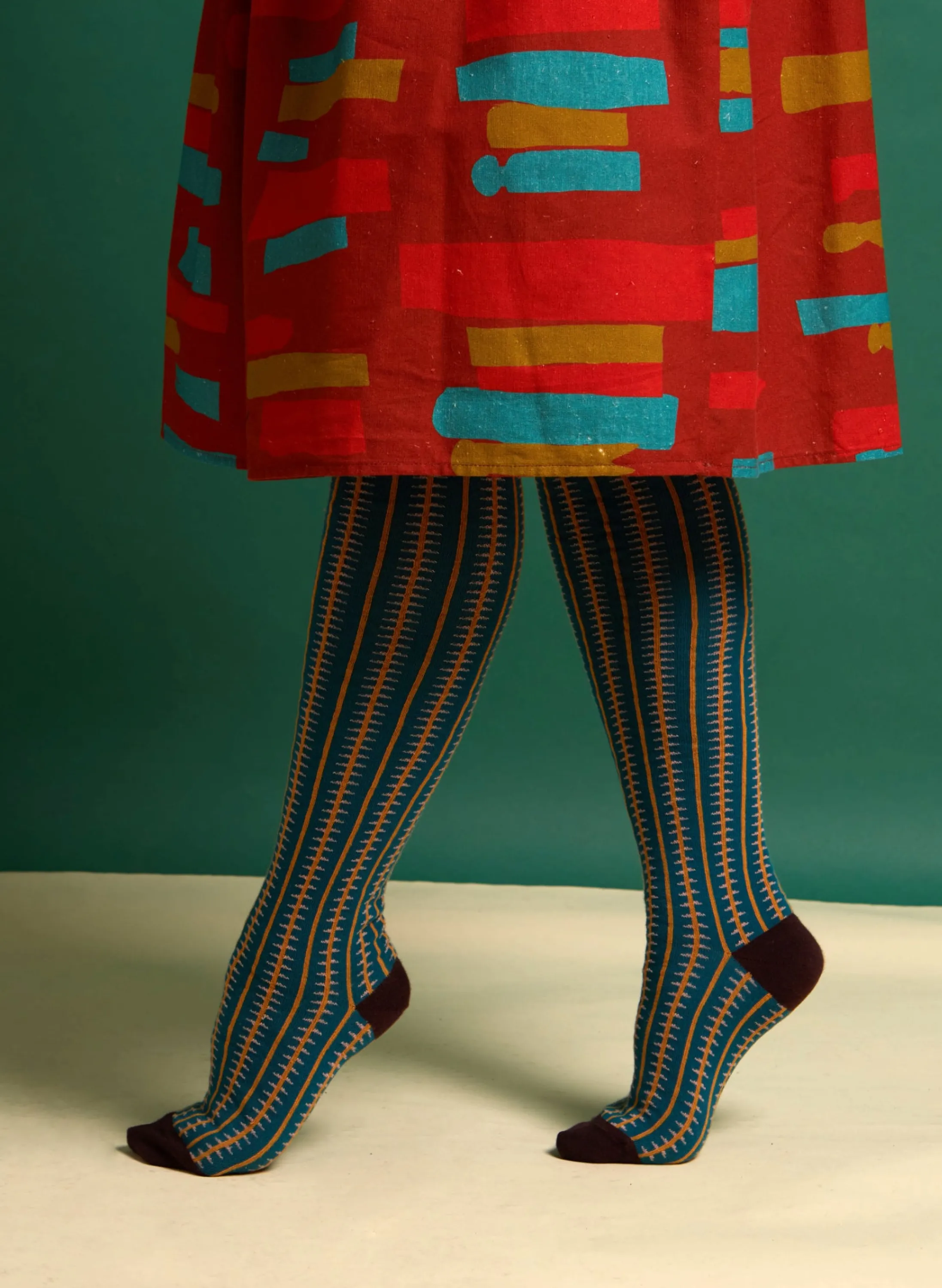 Palava Knee High Socks - Teal Rocket Hot
