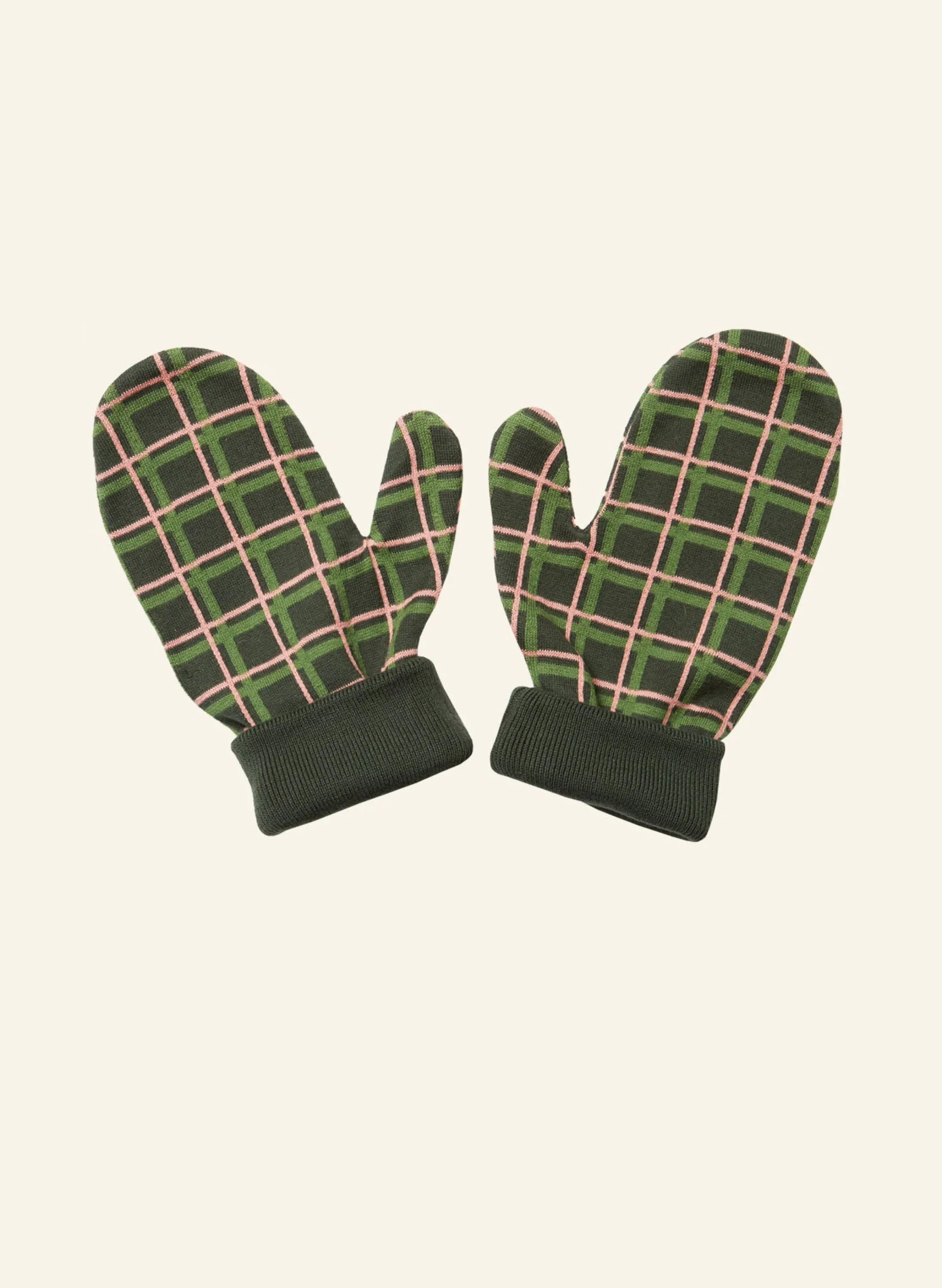 Palava Knitted Mittens - Green Tuck Shop Discount