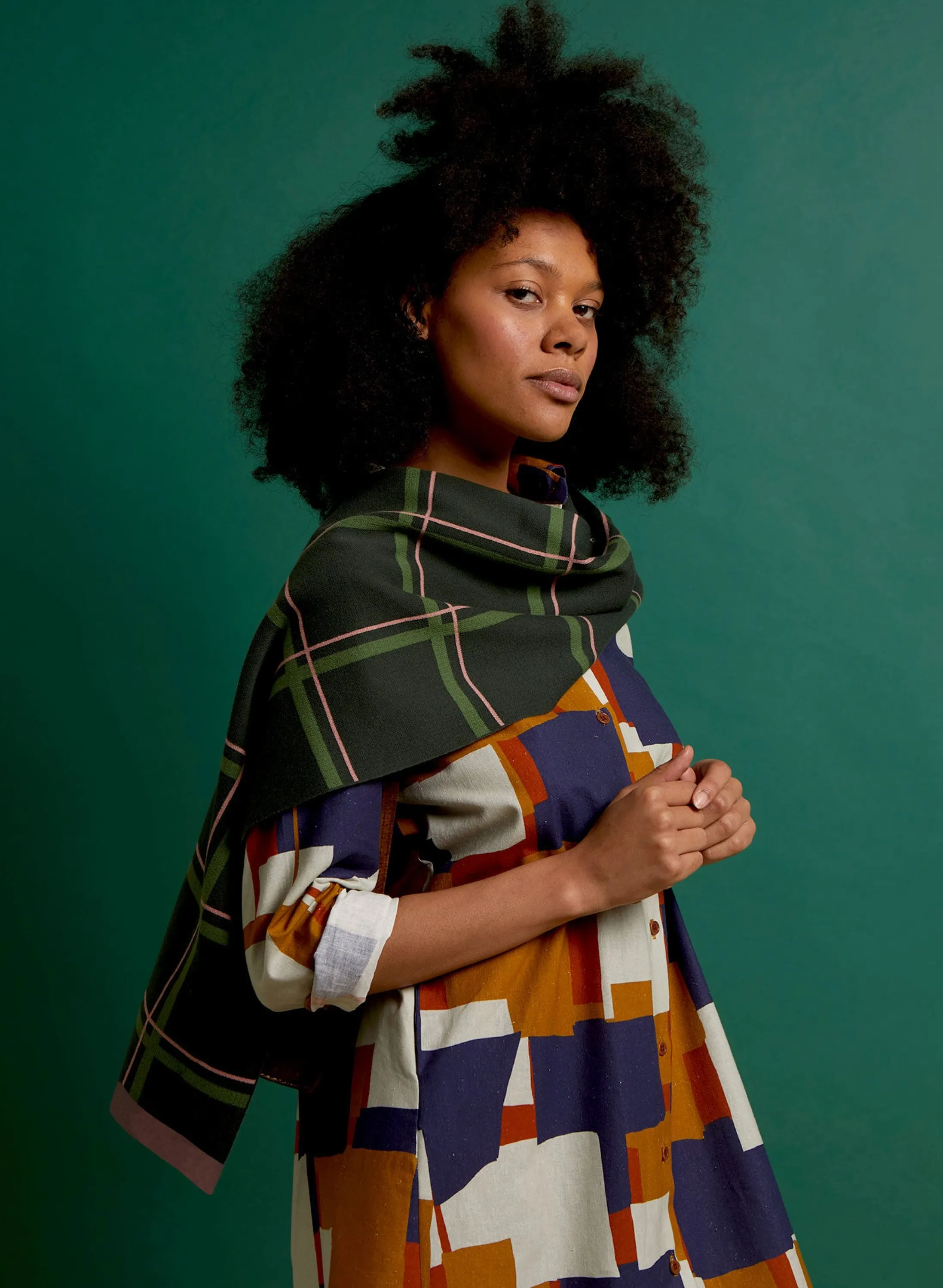 Palava Knitted Scarf - Green Tuck Shop Cheap