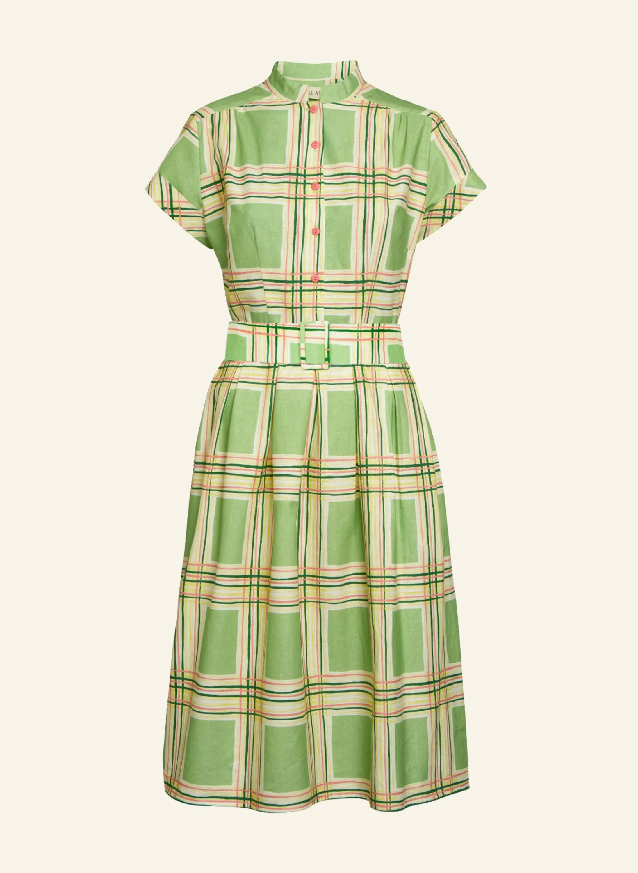 Palava Louise - Green Checks Dress Sale