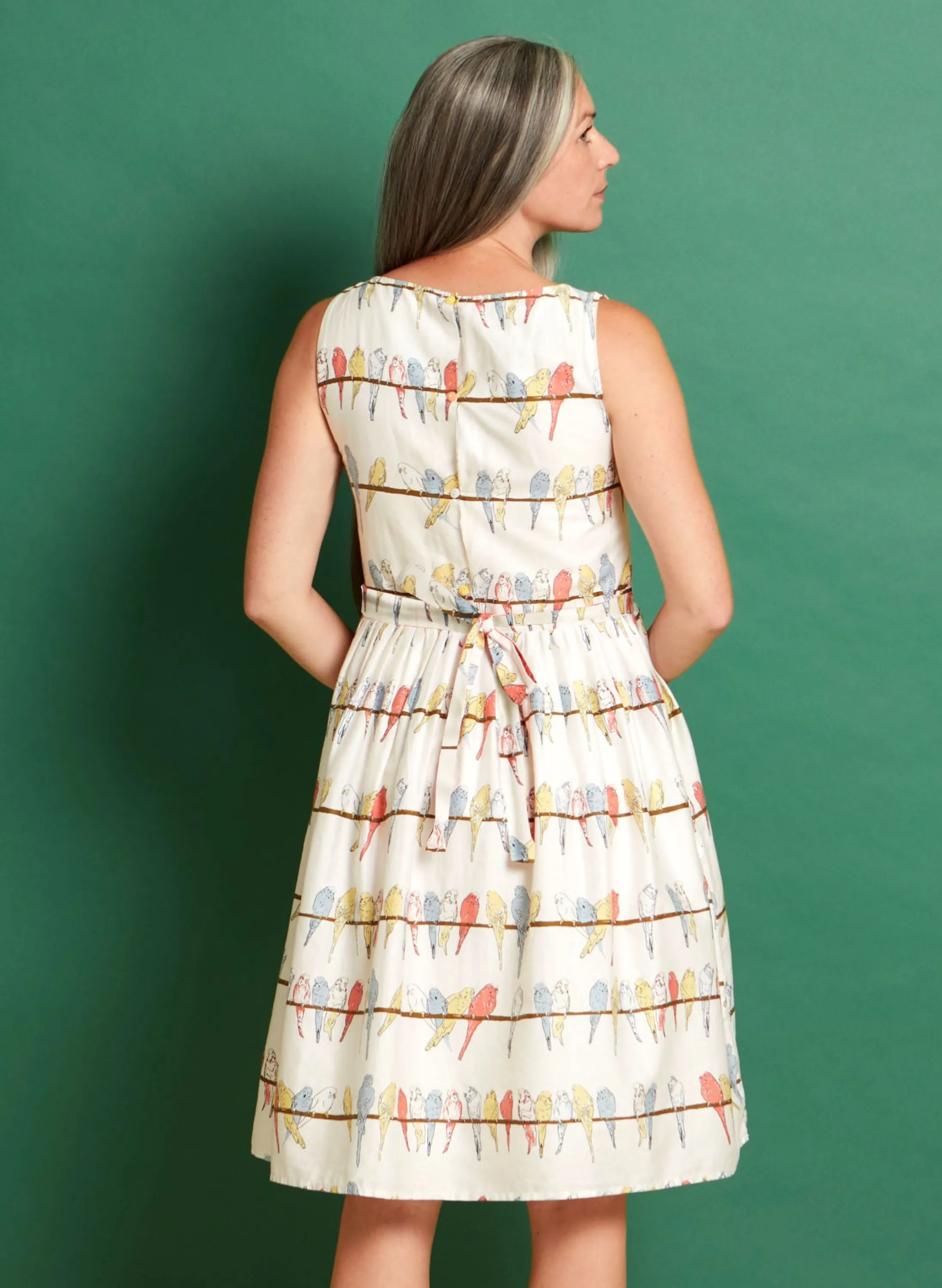 Palava Mabel - Ivory Budgies Dress Outlet