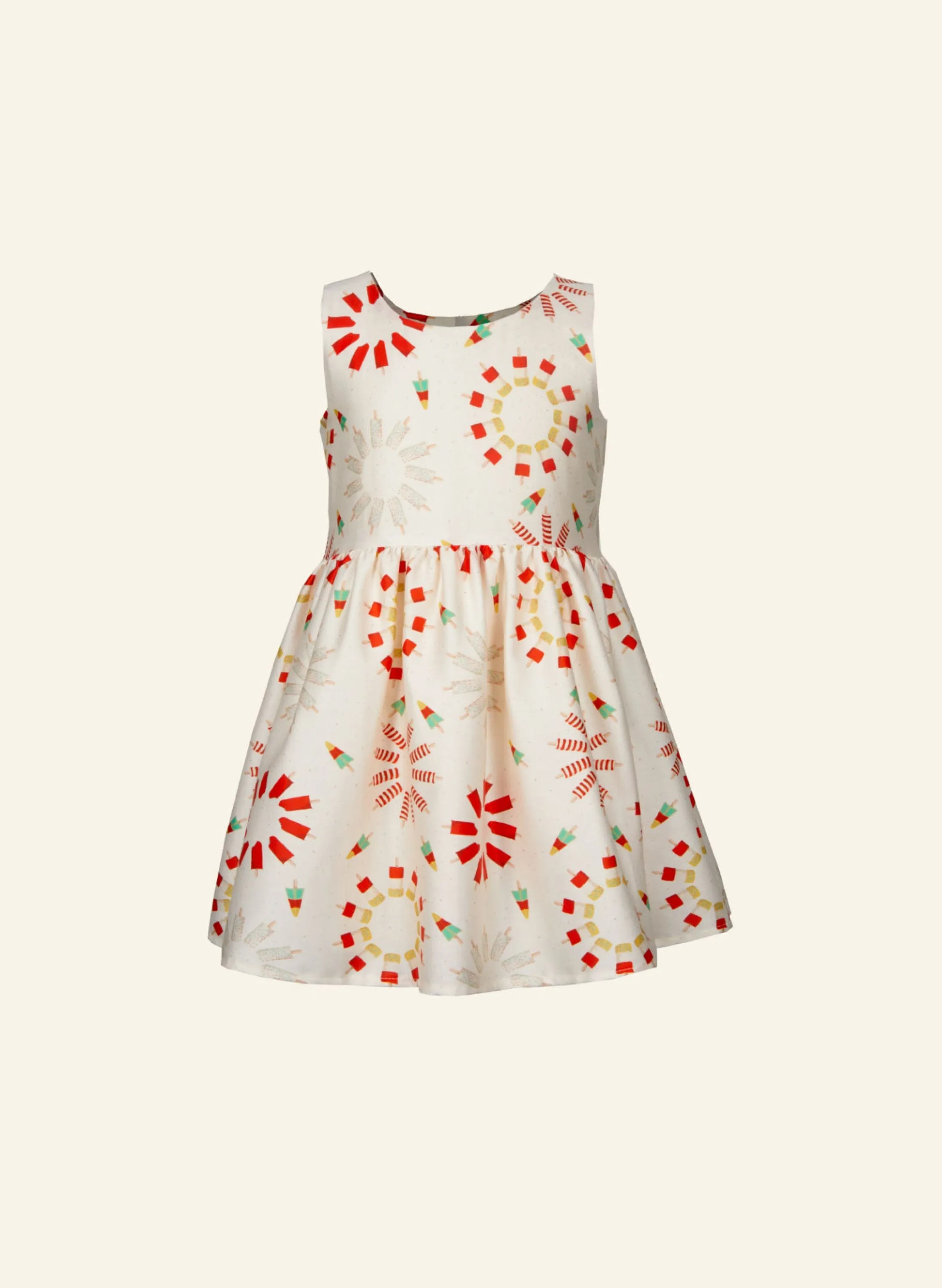 Palava Martha - Ivory Ice Cream Dress | 100% Organic Cotton Sateen Sale
