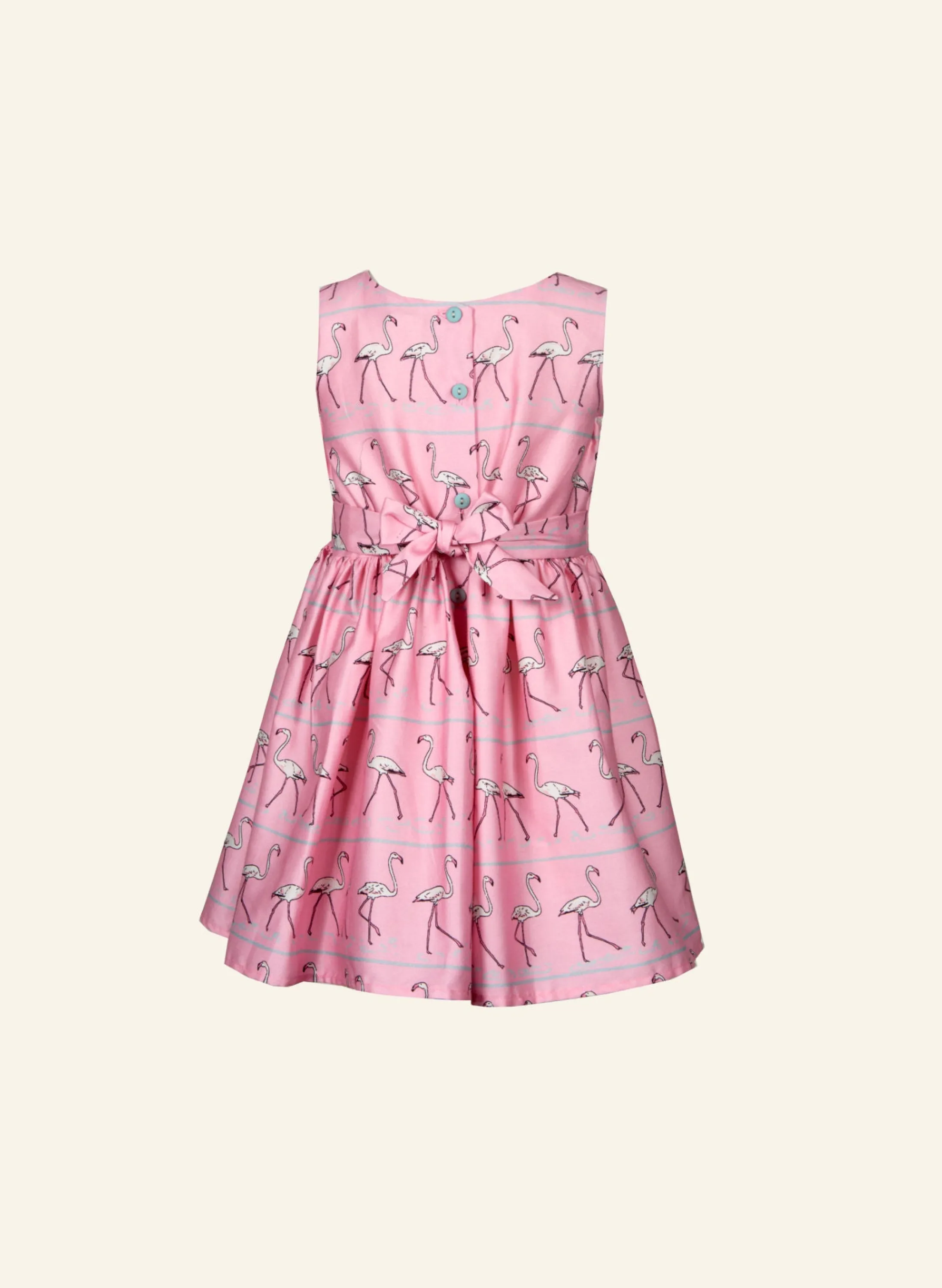 Palava Martha - Pink Flamingo Dress | 100% Organic Cotton Sateen Cheap
