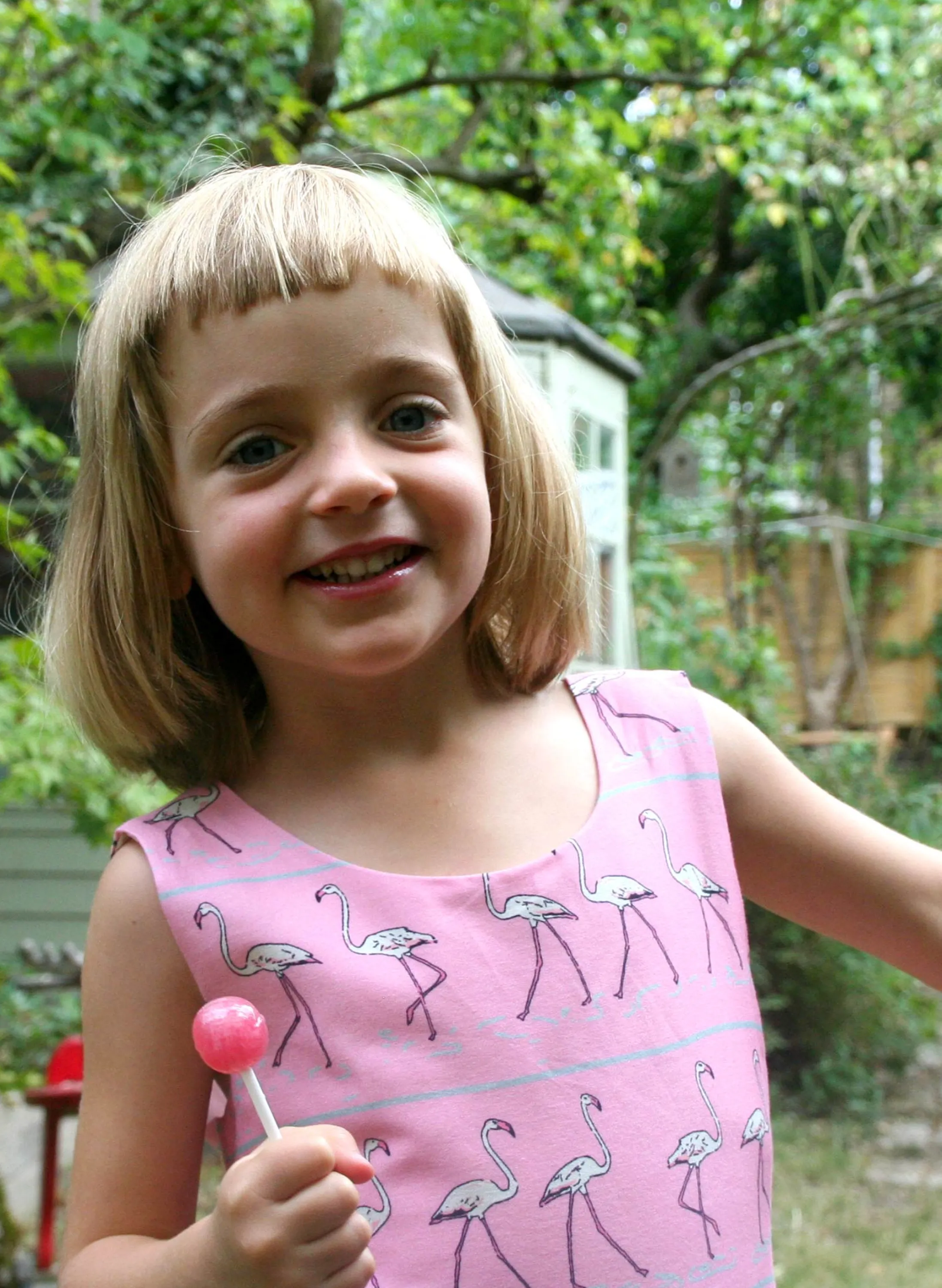 Palava Martha - Pink Flamingo Dress | 100% Organic Cotton Sateen Cheap