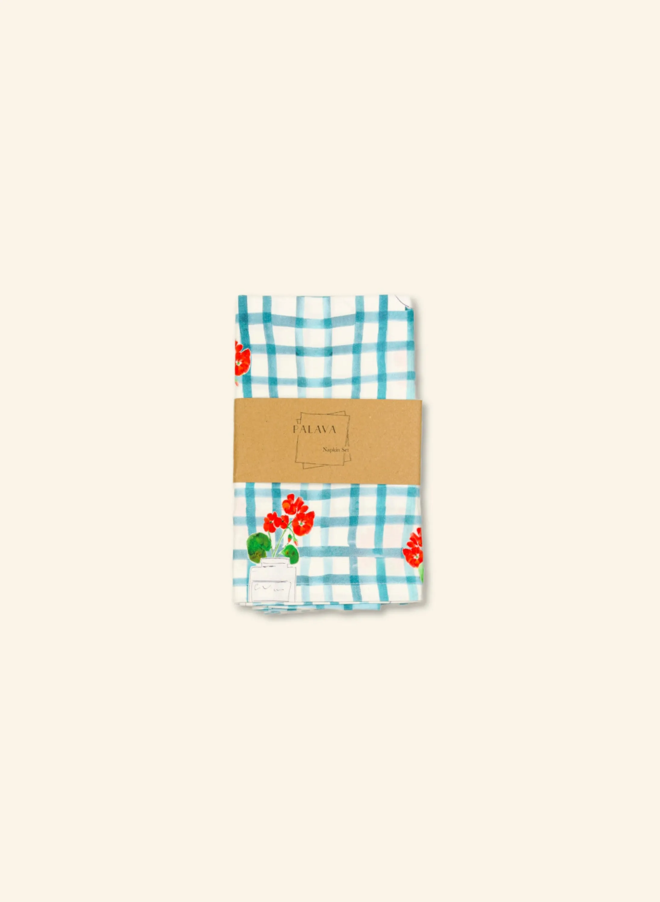 Palava Napkin Set - Geraniums Cheap