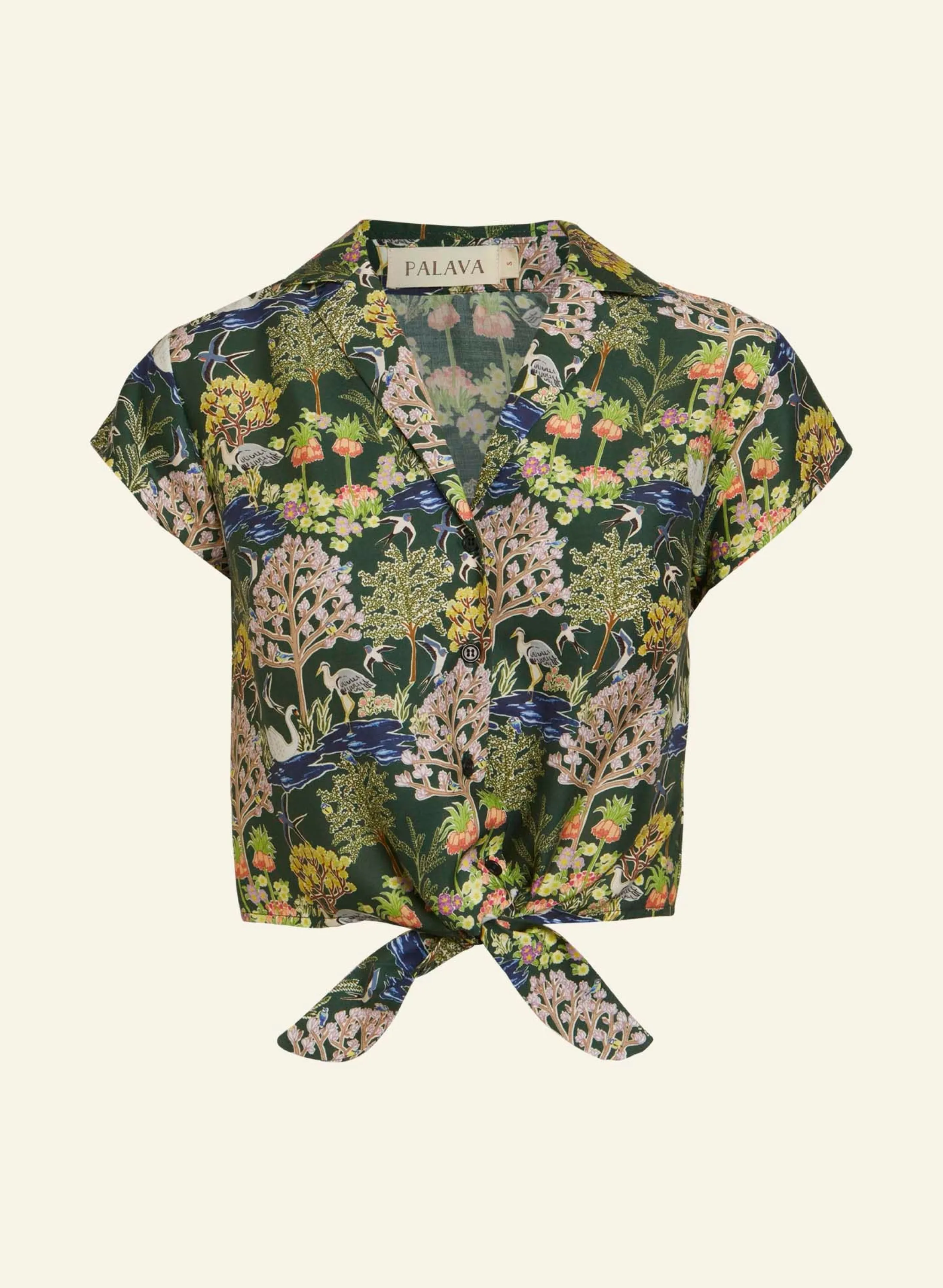 Palava Peggy - Dark Green Botanical Gardens Top Fashion