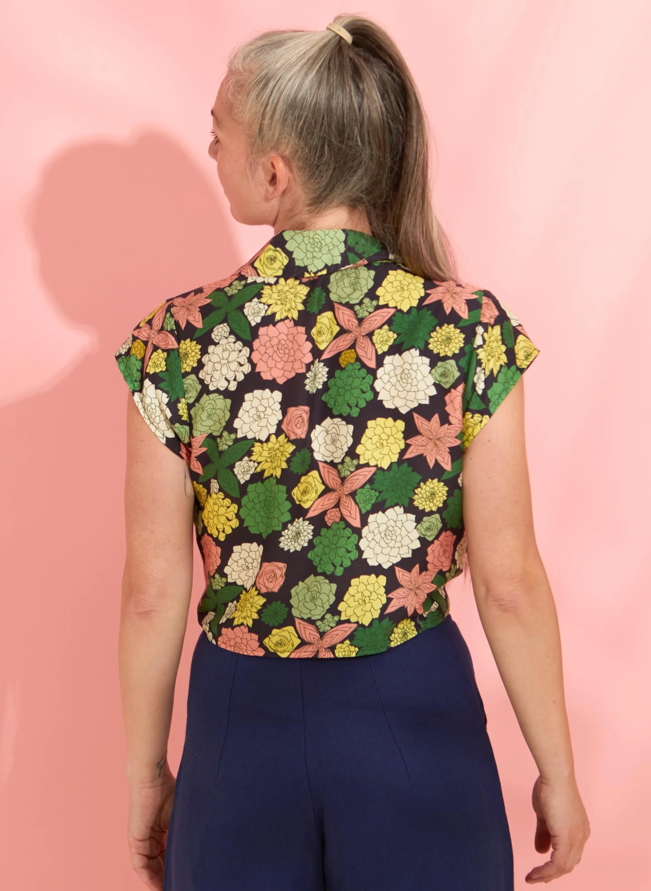 Palava Peggy - Navy Cacti Top Best