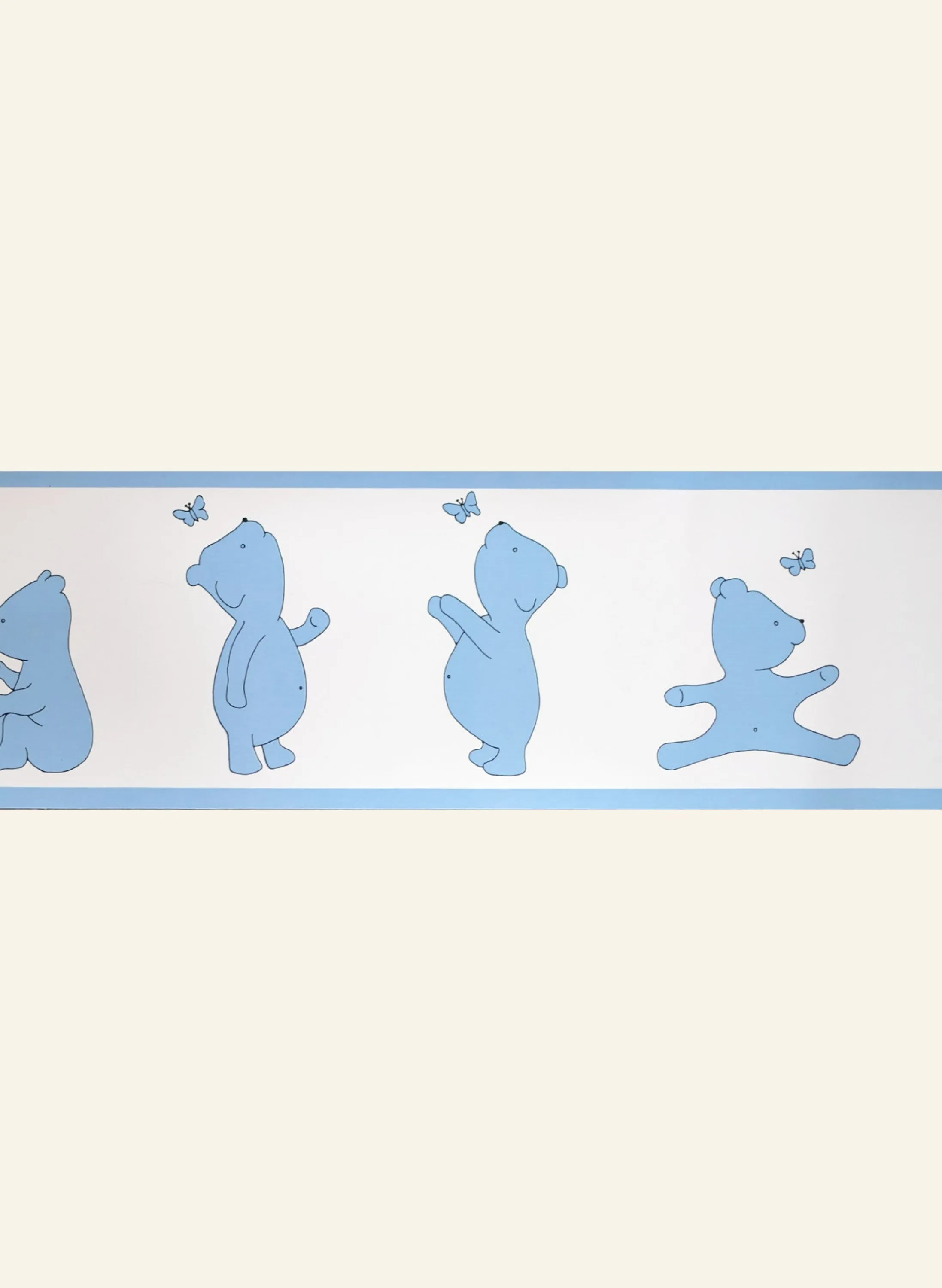 Palava Poppy - Blue Bears - Wallpaper Border - 10M Best
