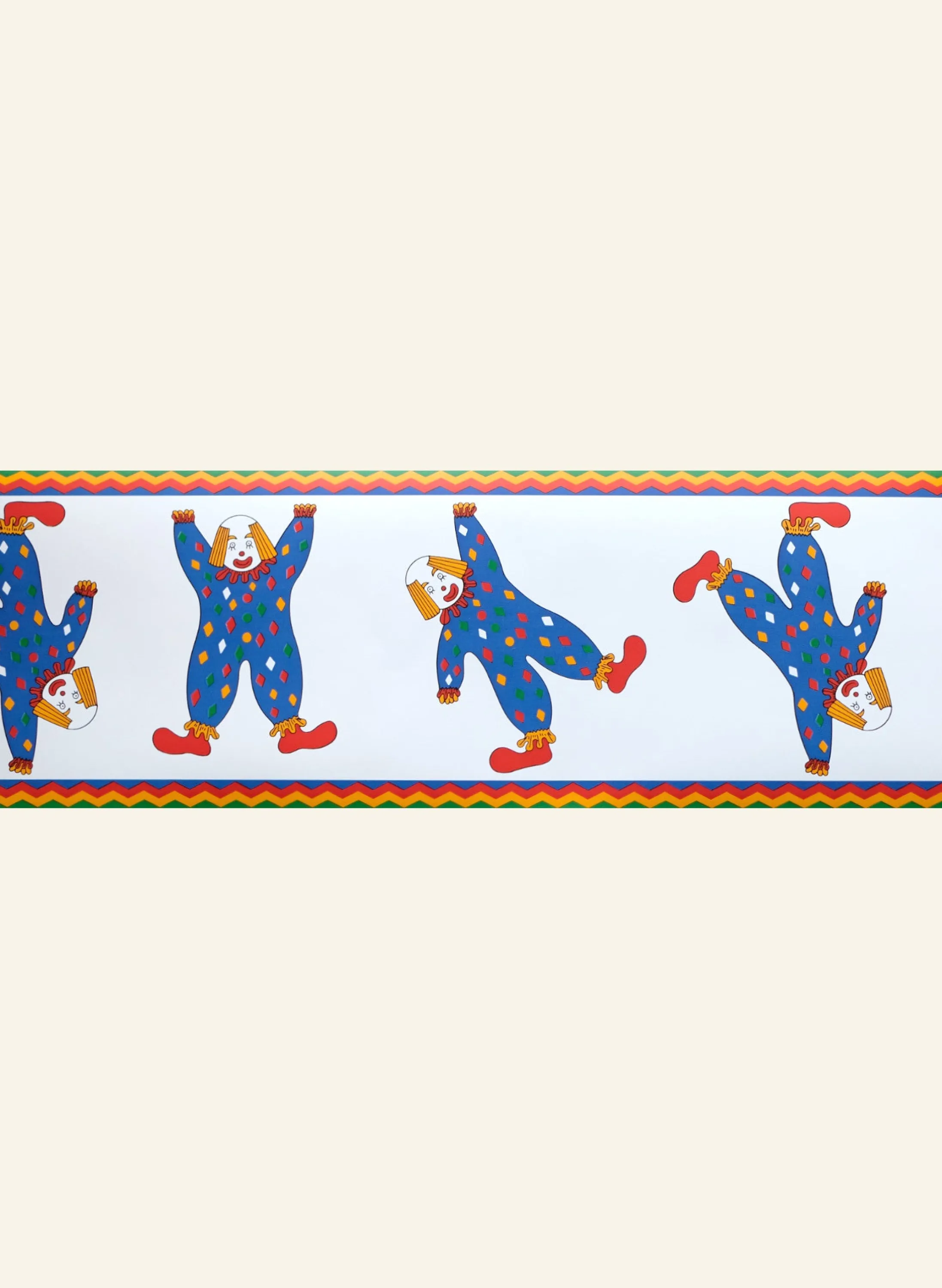 Palava Poppy - Clown (Primary) - Wallpaper Border - 10M Fashion