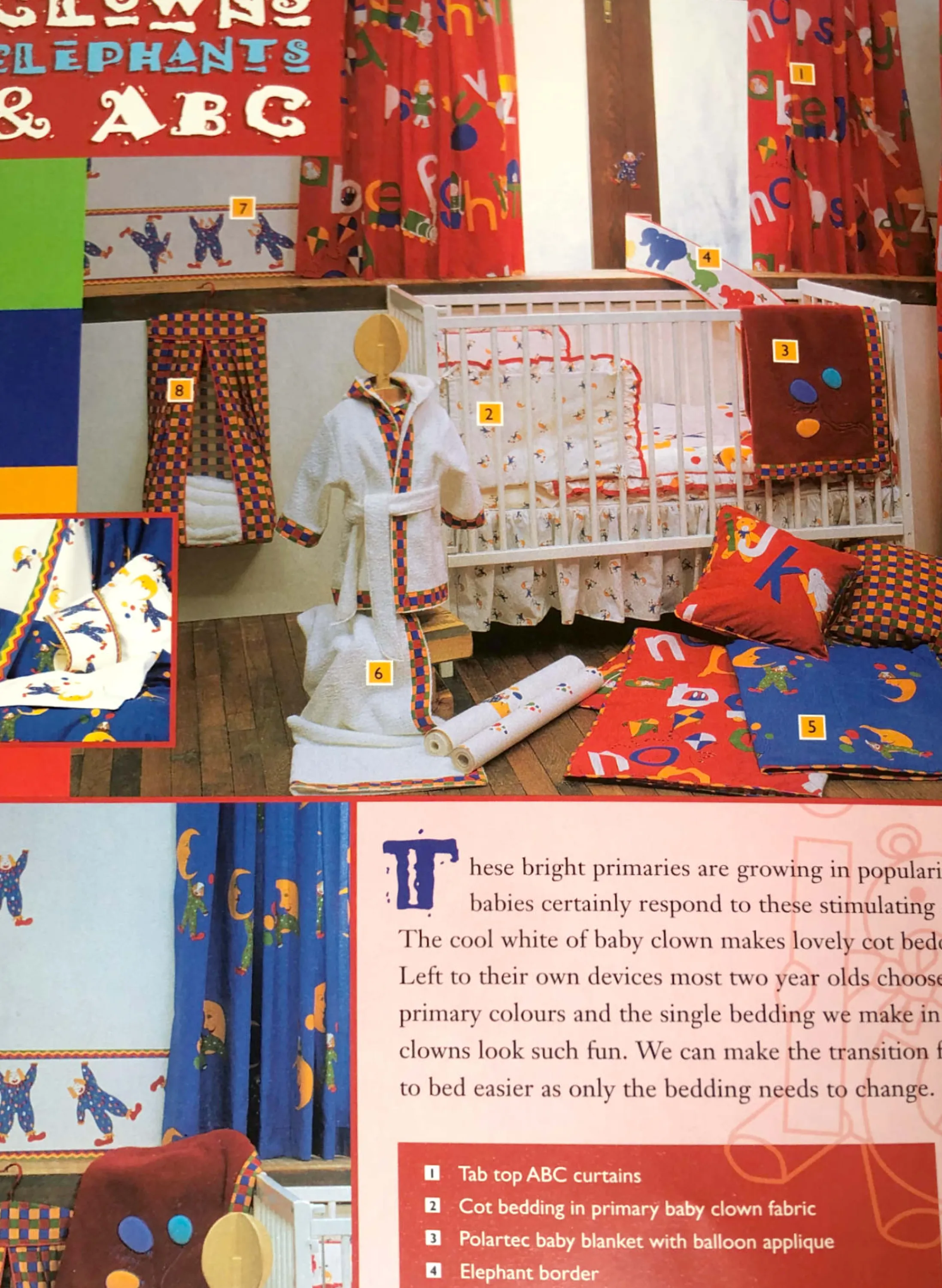 Palava Poppy - Clown (Primary) - Wallpaper Border - 10M Fashion