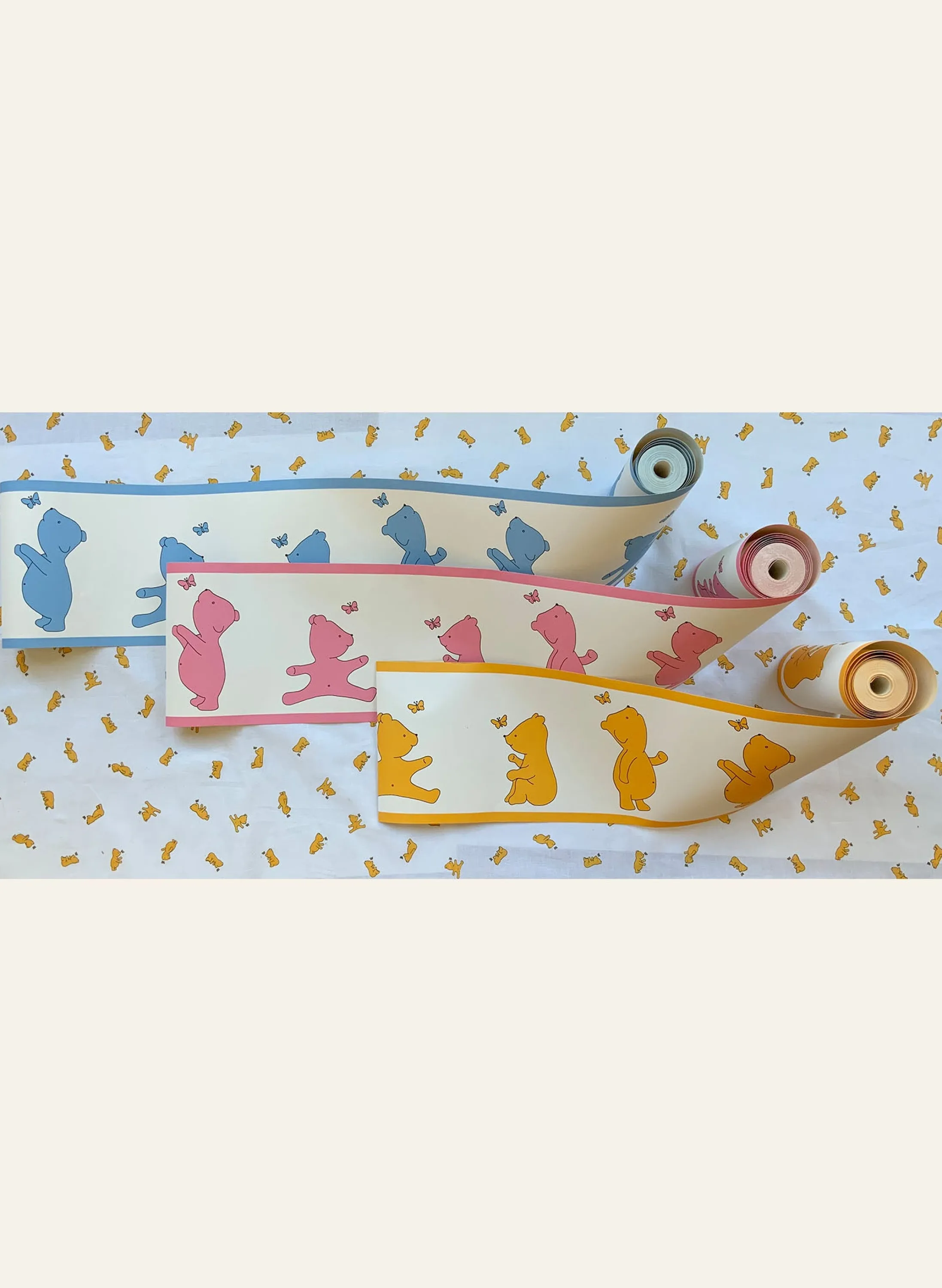 Palava Poppy - Pink Bears - Wallpaper Border - 10M Cheap