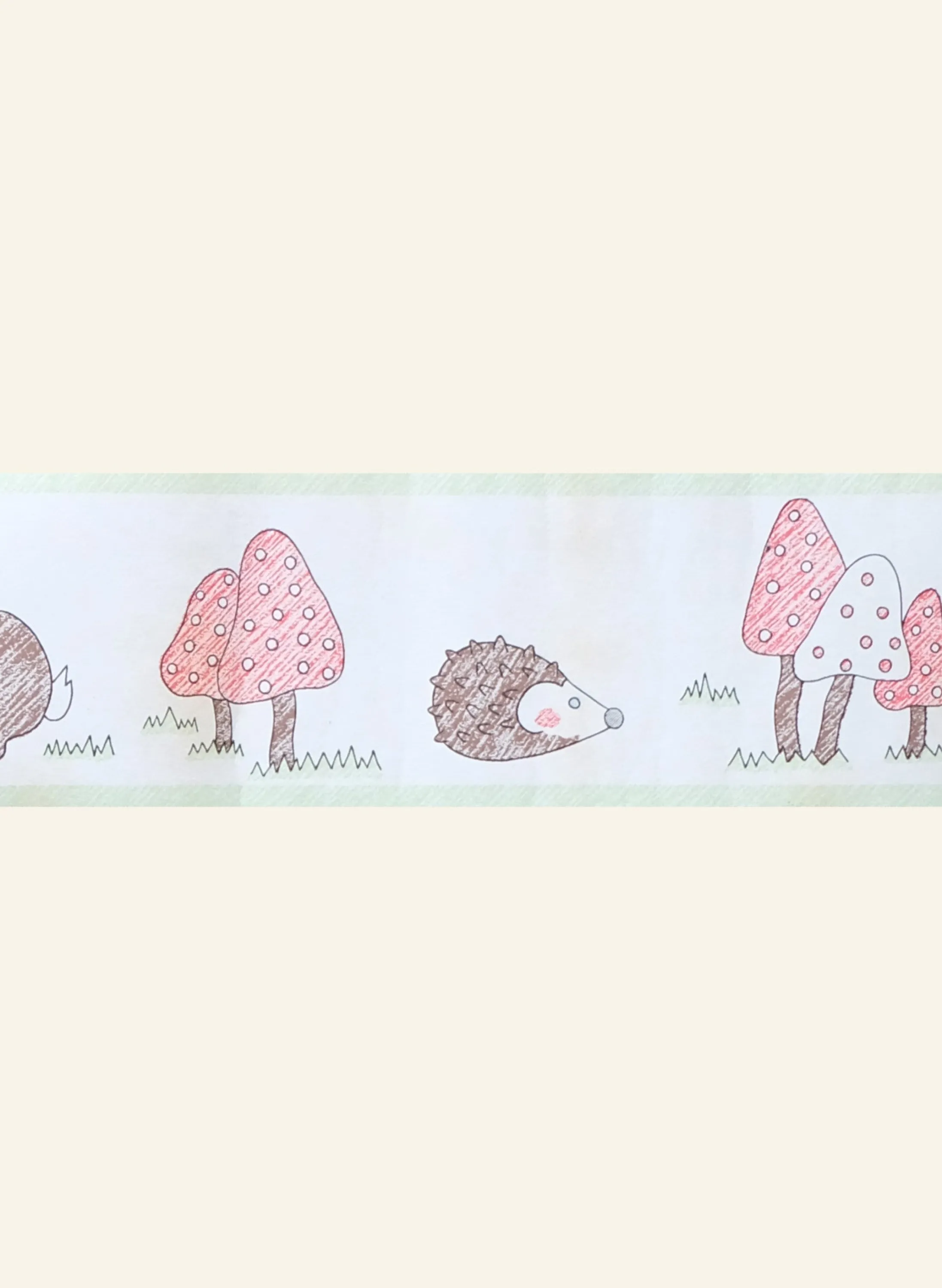 Palava Poppy - Small Mole And Hedgehog - Wallpaper Border - 10M Flash Sale