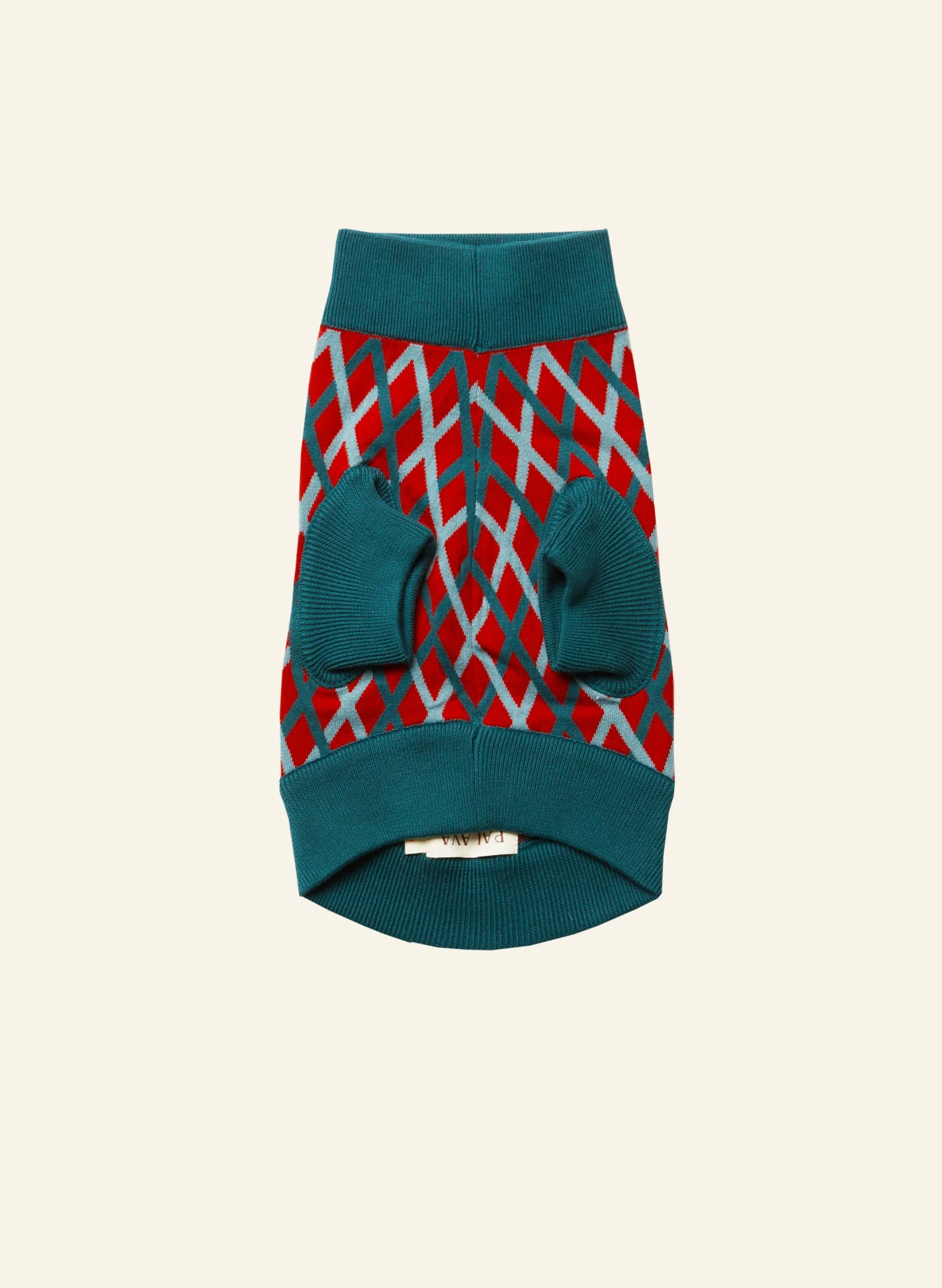 Palava Rodney Dog Jumper - Teal Lattice Hot