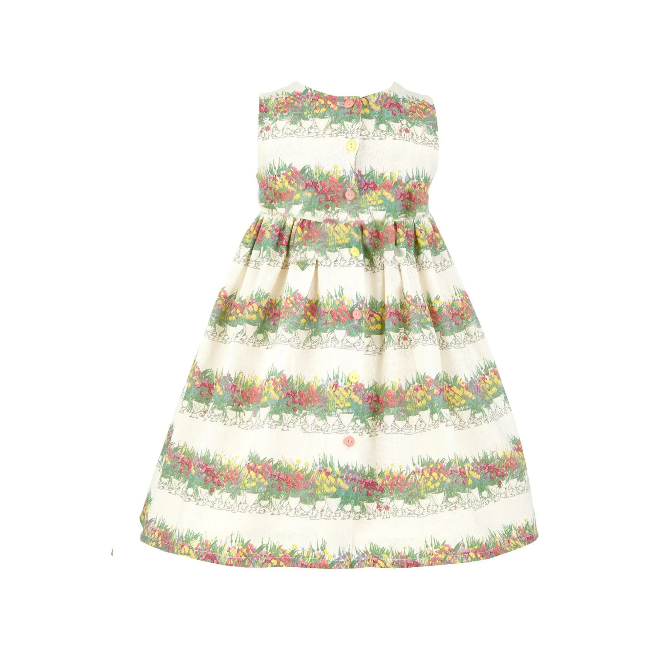 Palava Rosie - Linen Flowerpots Children's Dress Flash Sale