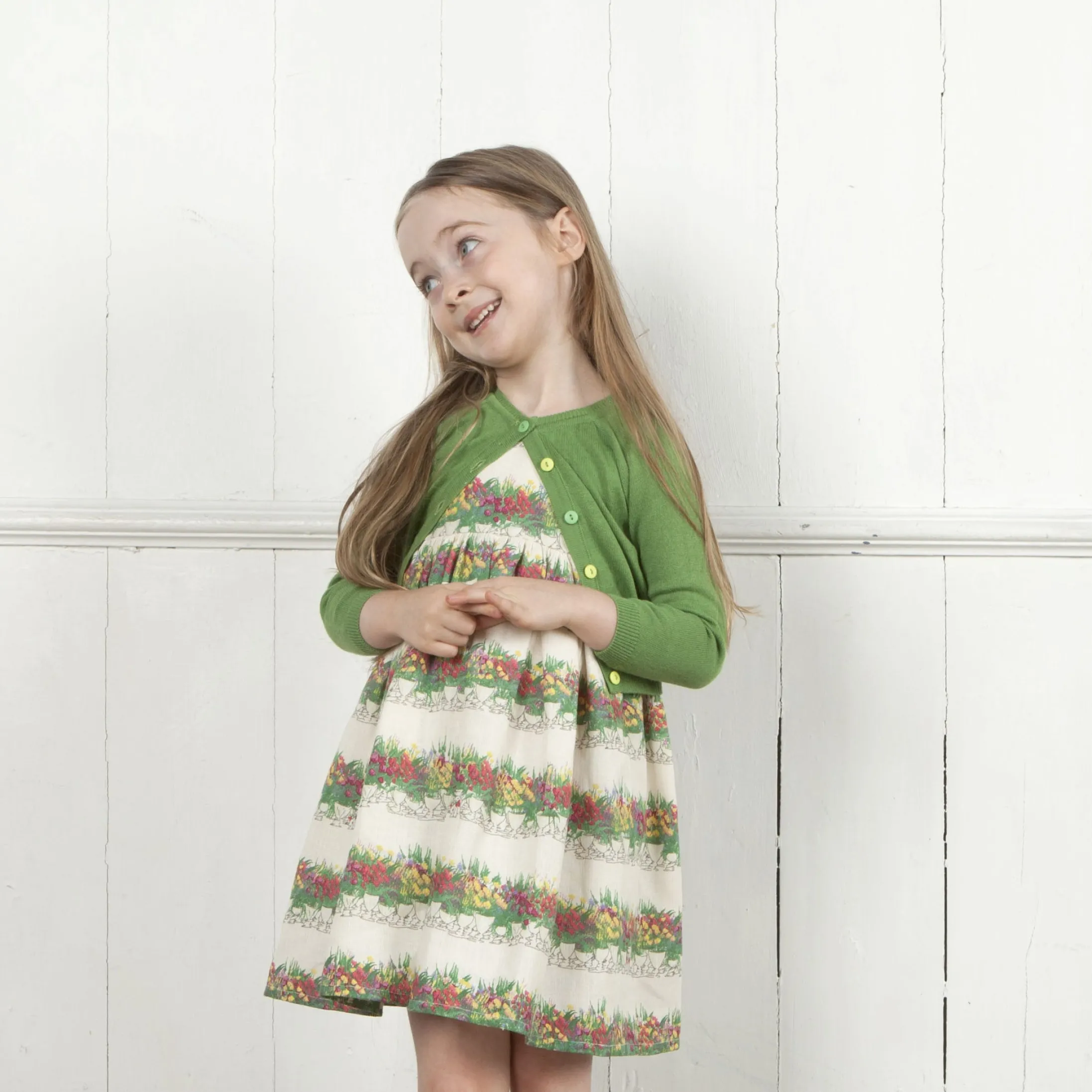 Palava Rosie - Linen Flowerpots Children's Dress Flash Sale