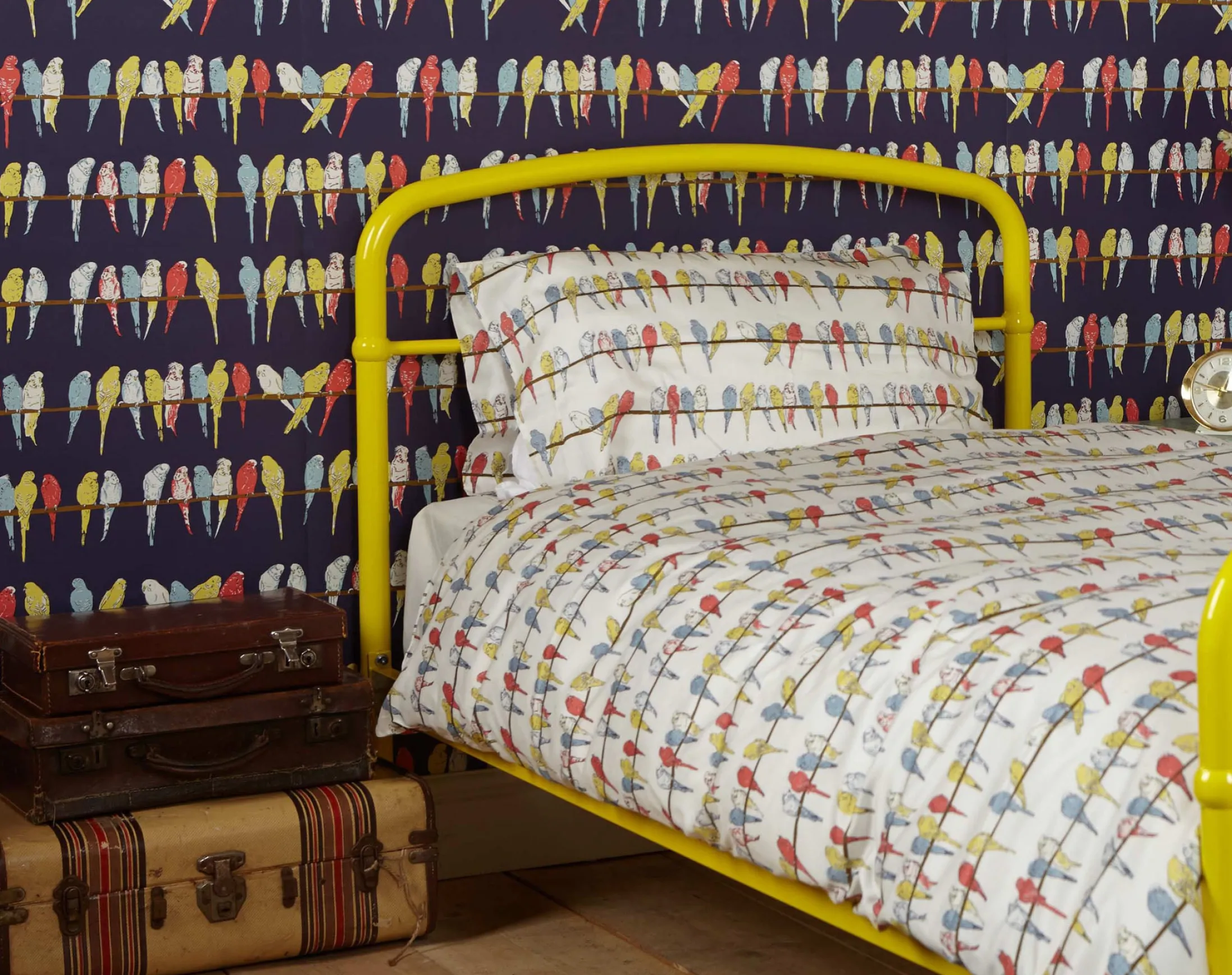 Palava Single Duvet Cover - Ivory Budgies Clearance